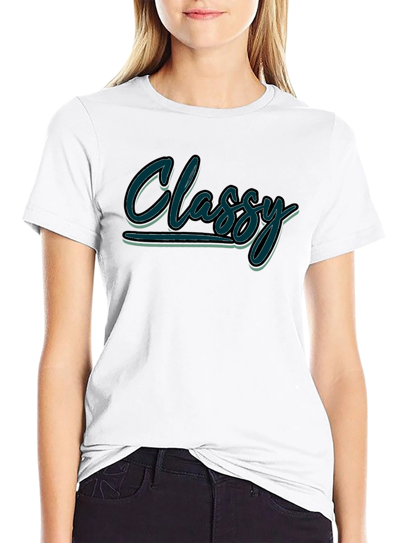 Classy Graphic Black T-Shirt - Casual Style