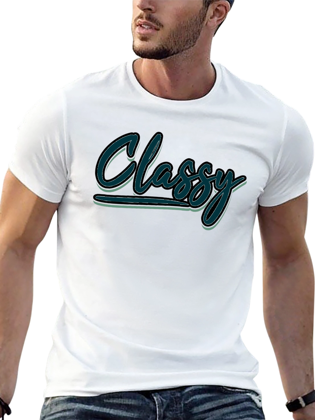 Classy Graphic Black T-Shirt - Casual Style