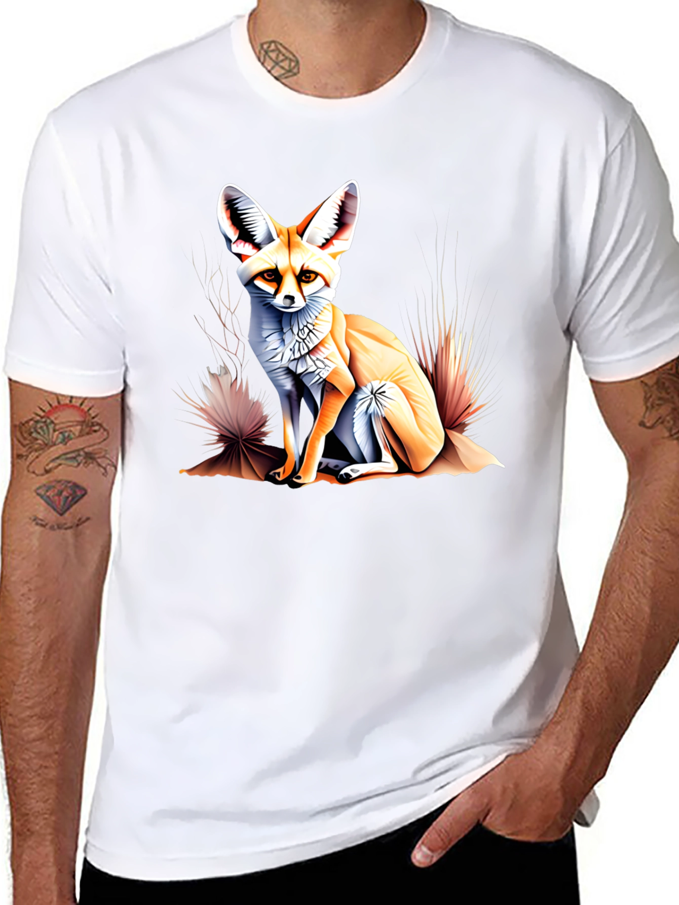 Fennec Fox Graphic Tee - Unique Desert Animal T-Shirt