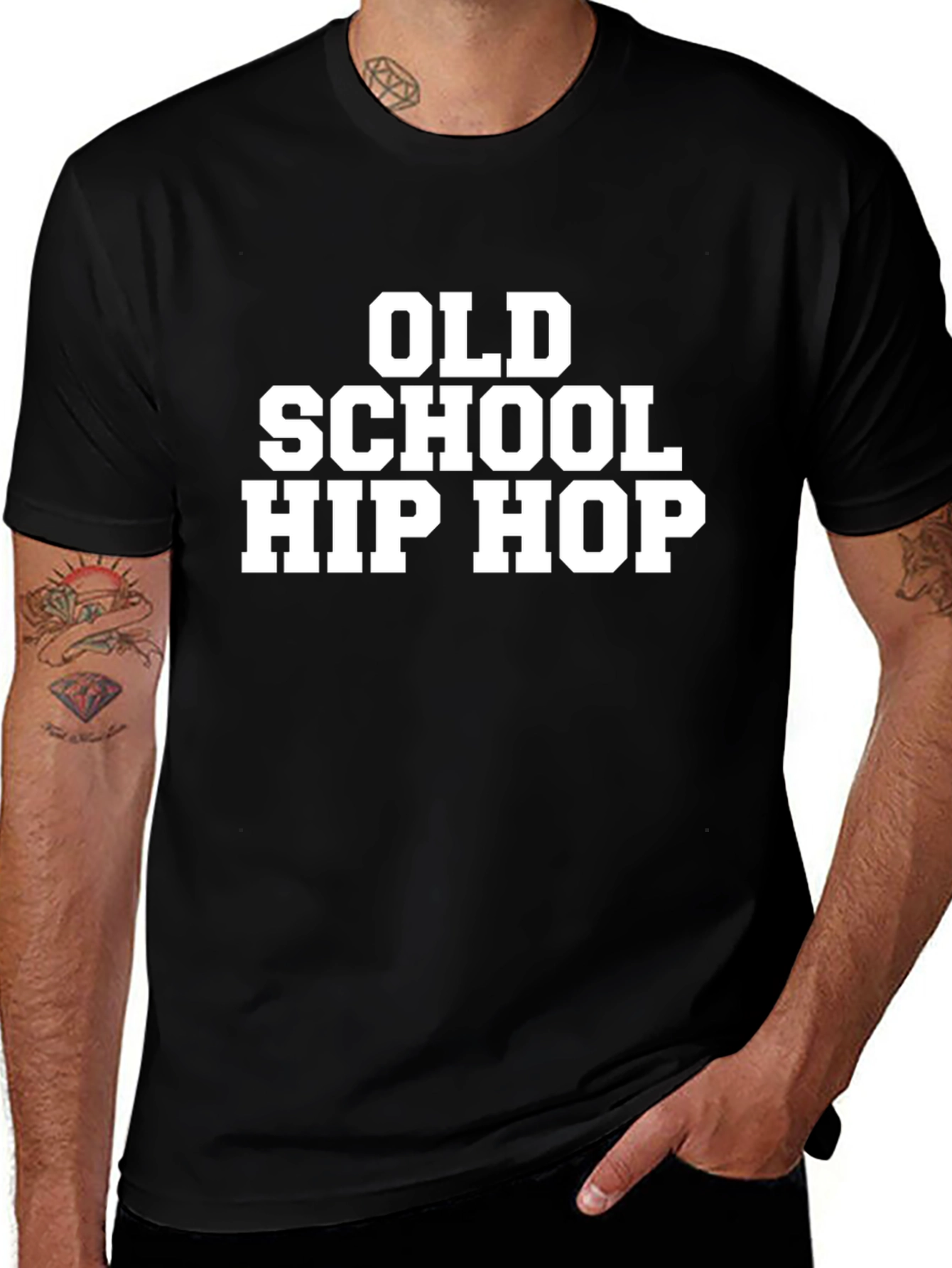 Old School Hip Hop T-Shirt - Black
