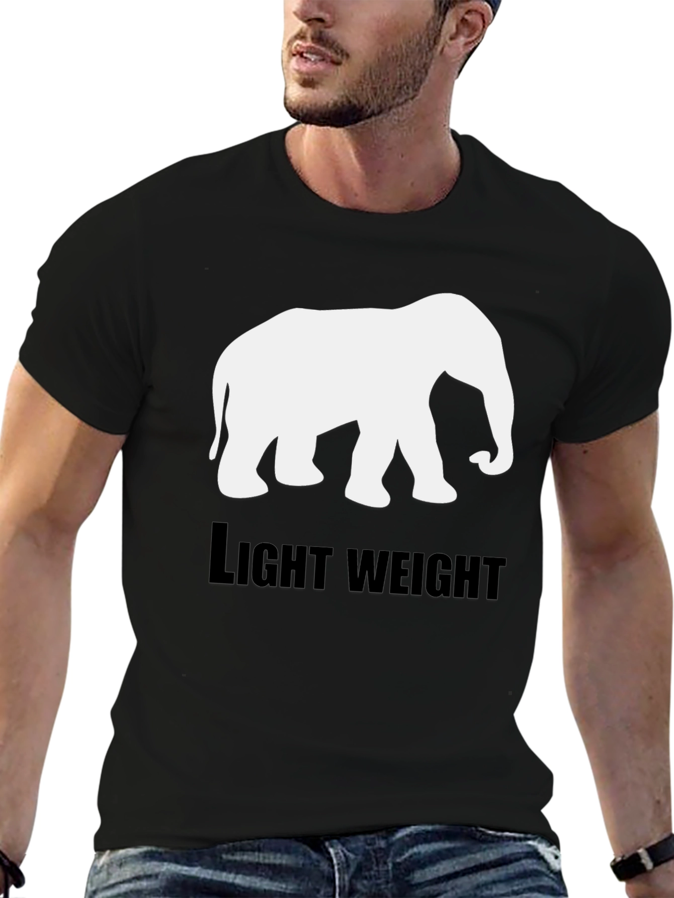 Elephant Lightweight Black T-Shirt