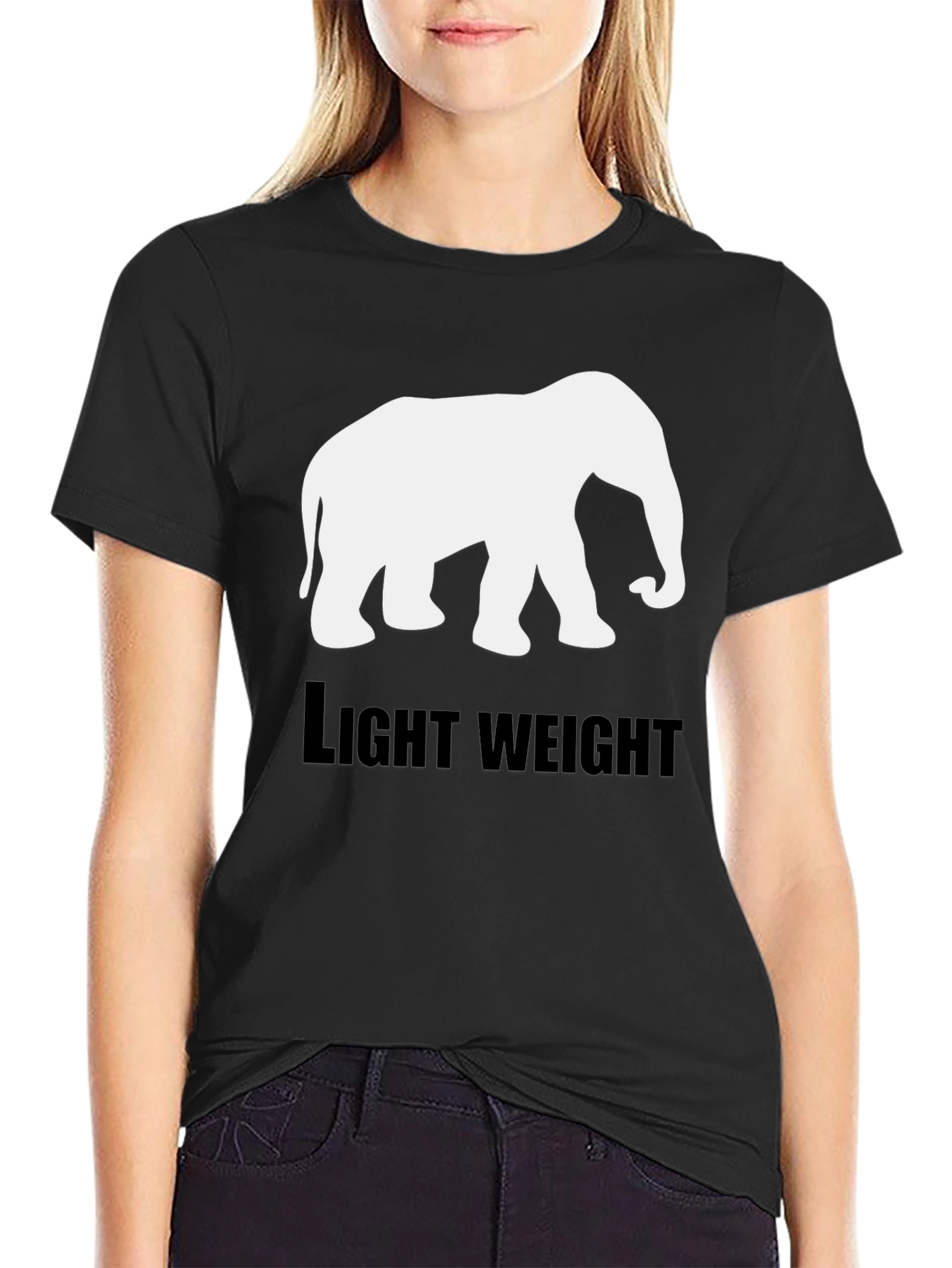 Elephant Lightweight Black T-Shirt