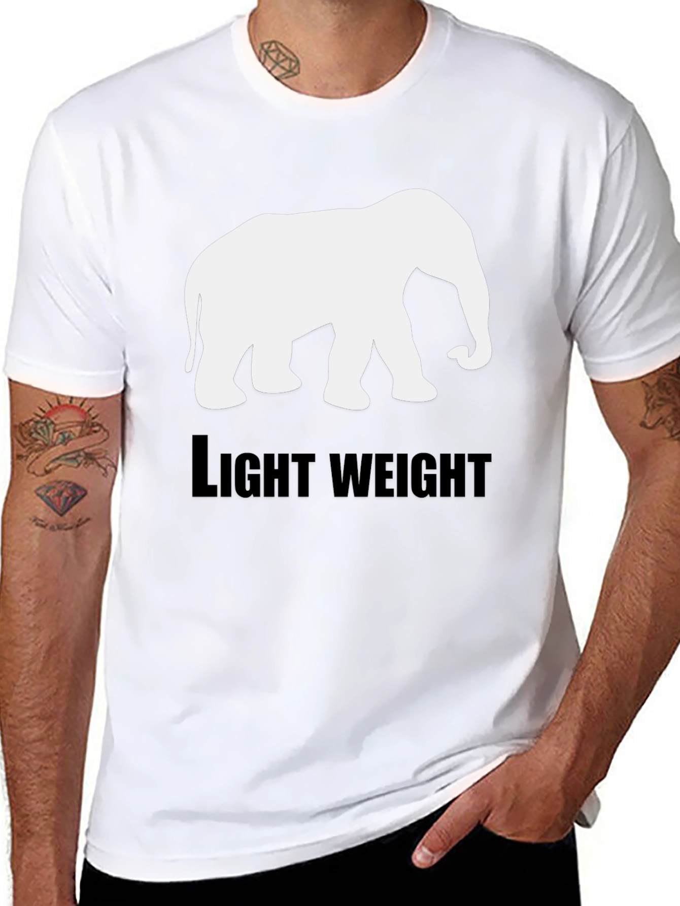 Elephant Lightweight Black T-Shirt