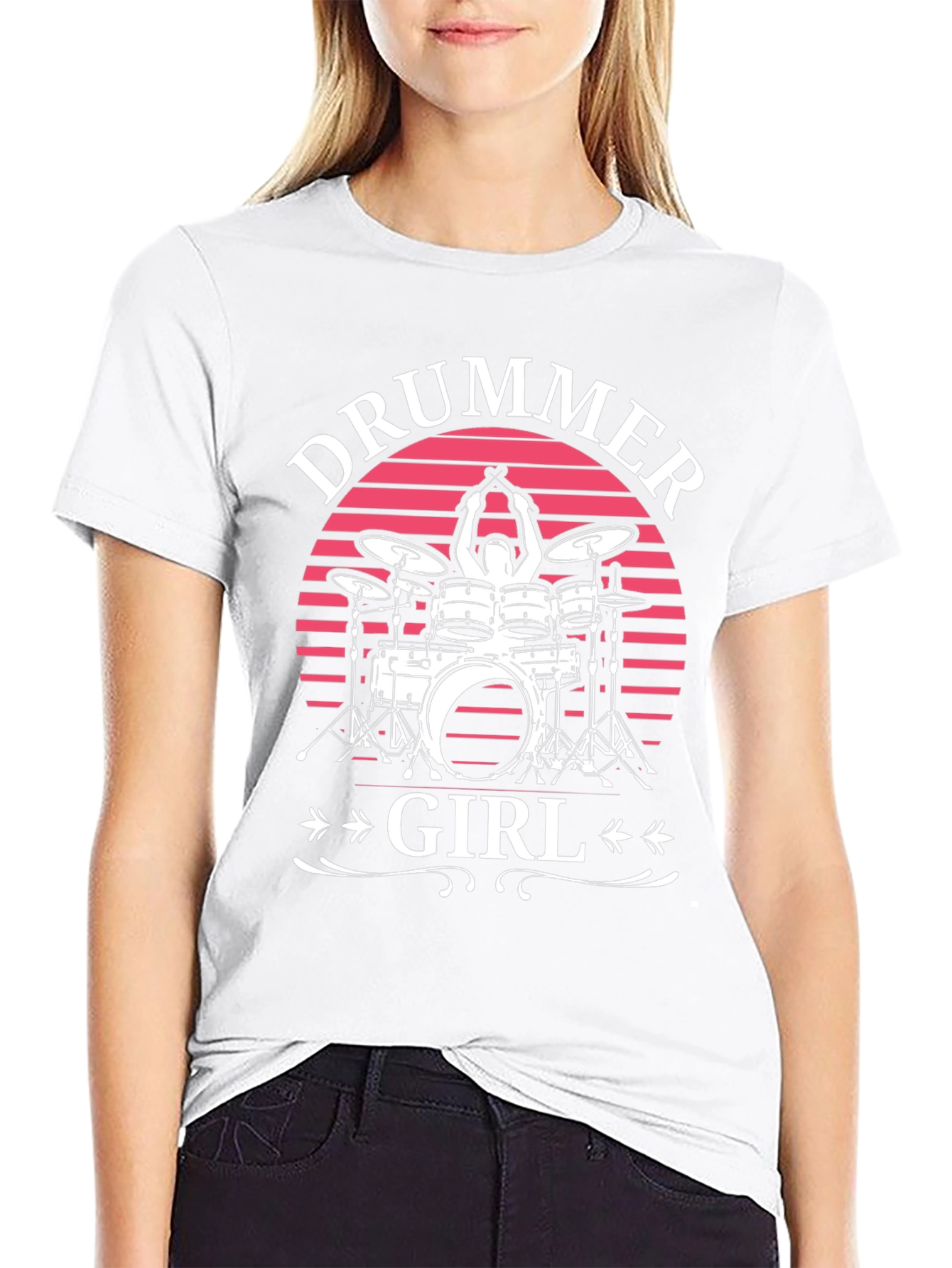 Drummer Girl T-Shirt - Music Lover Tee