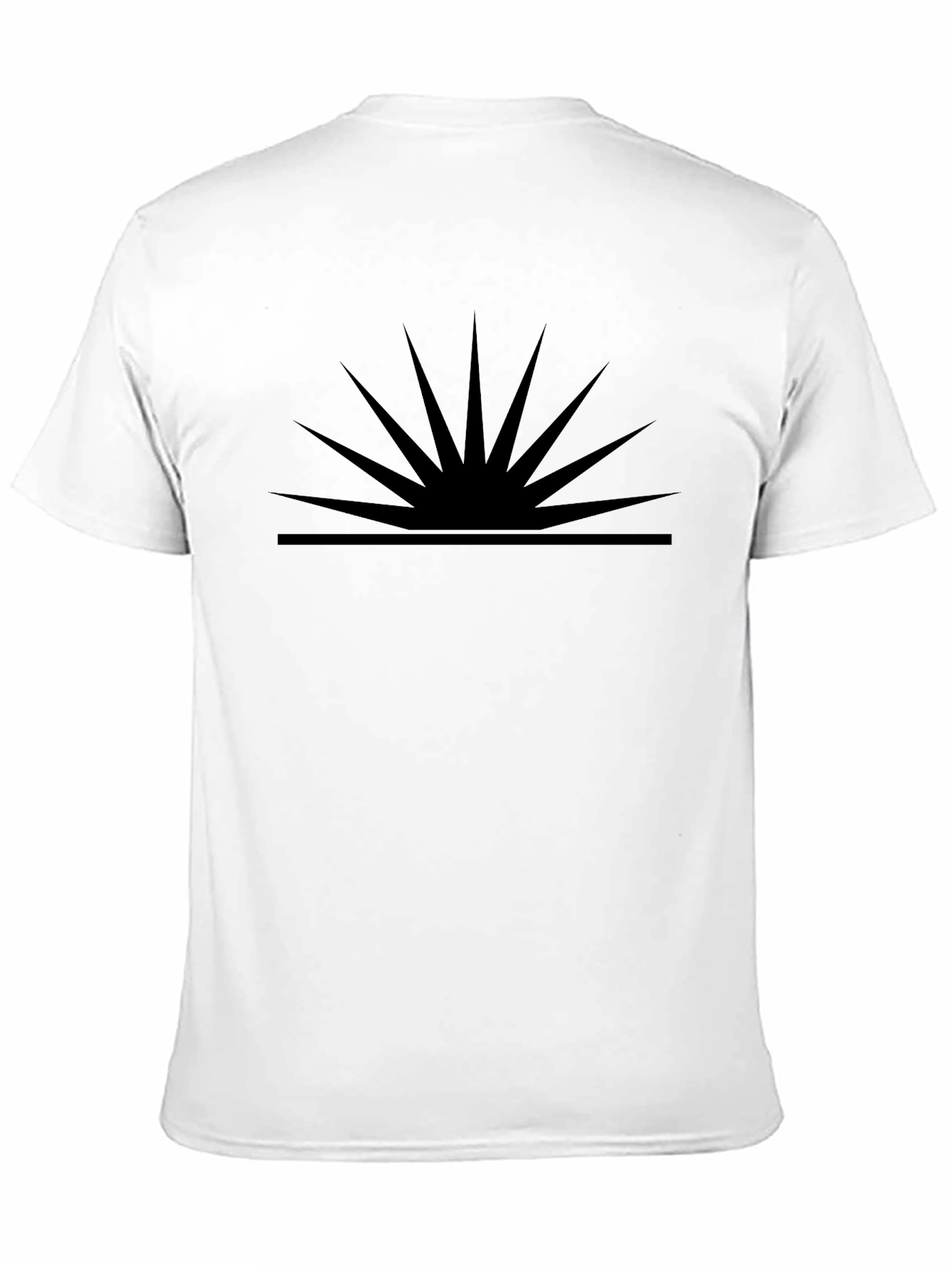 Mens Black Graphic Tee - Rising Sun Design