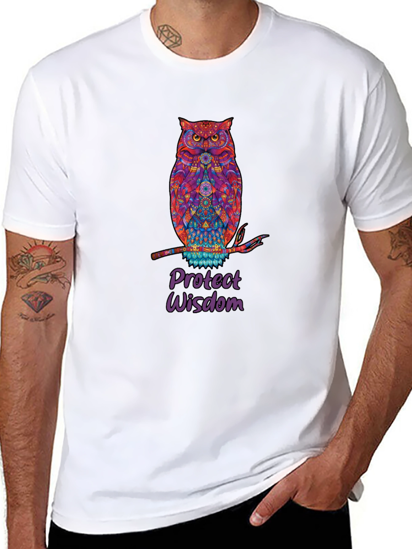 Owl Protect Wisdom Graphic Tee