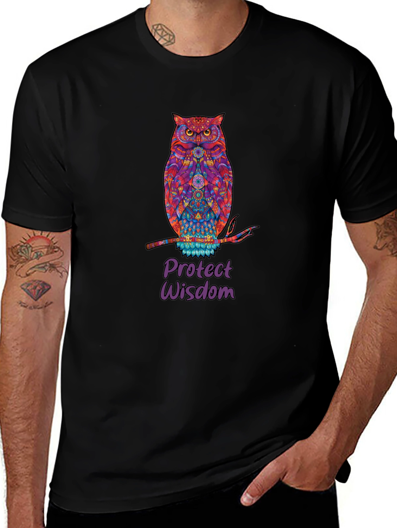 Owl Protect Wisdom Graphic Tee