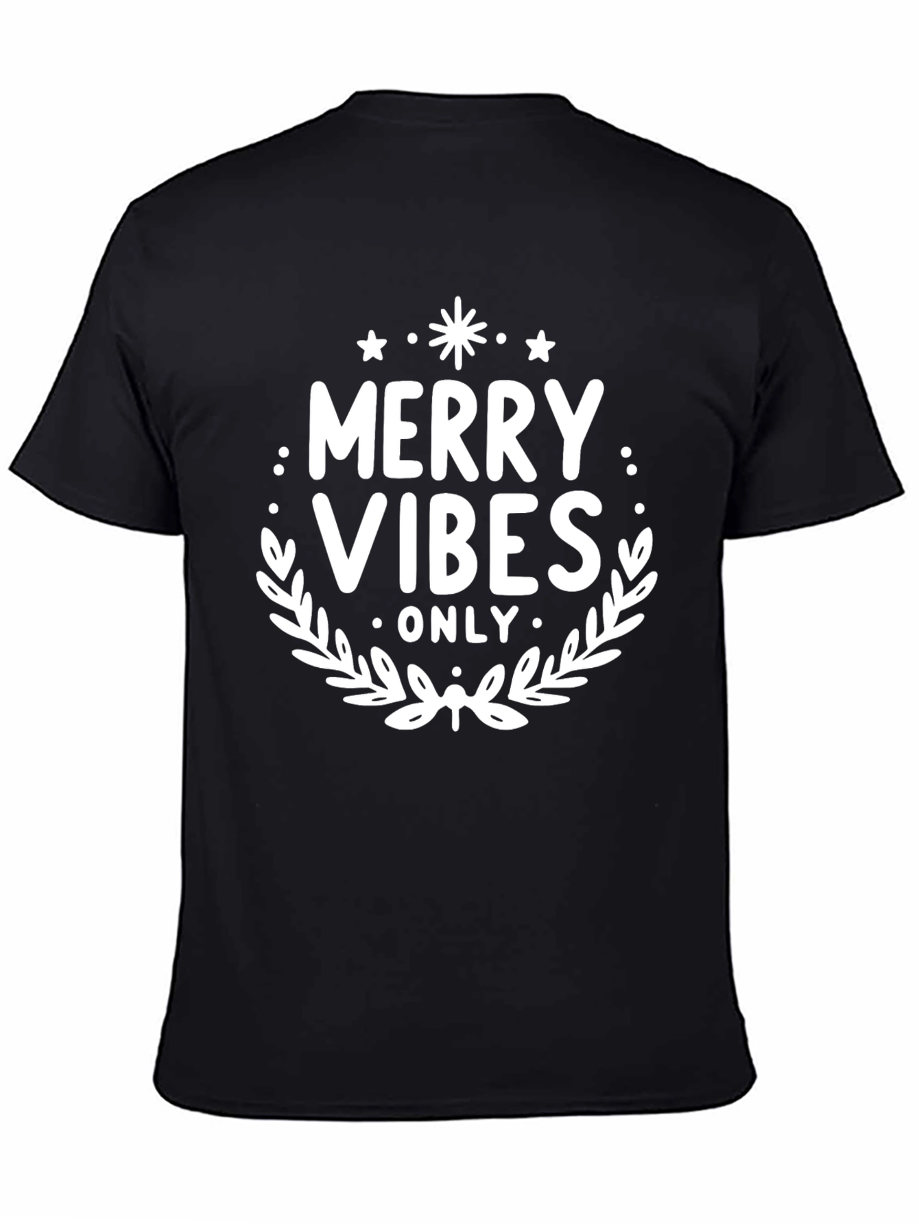 Merry Vibes Only Black T-Shirt