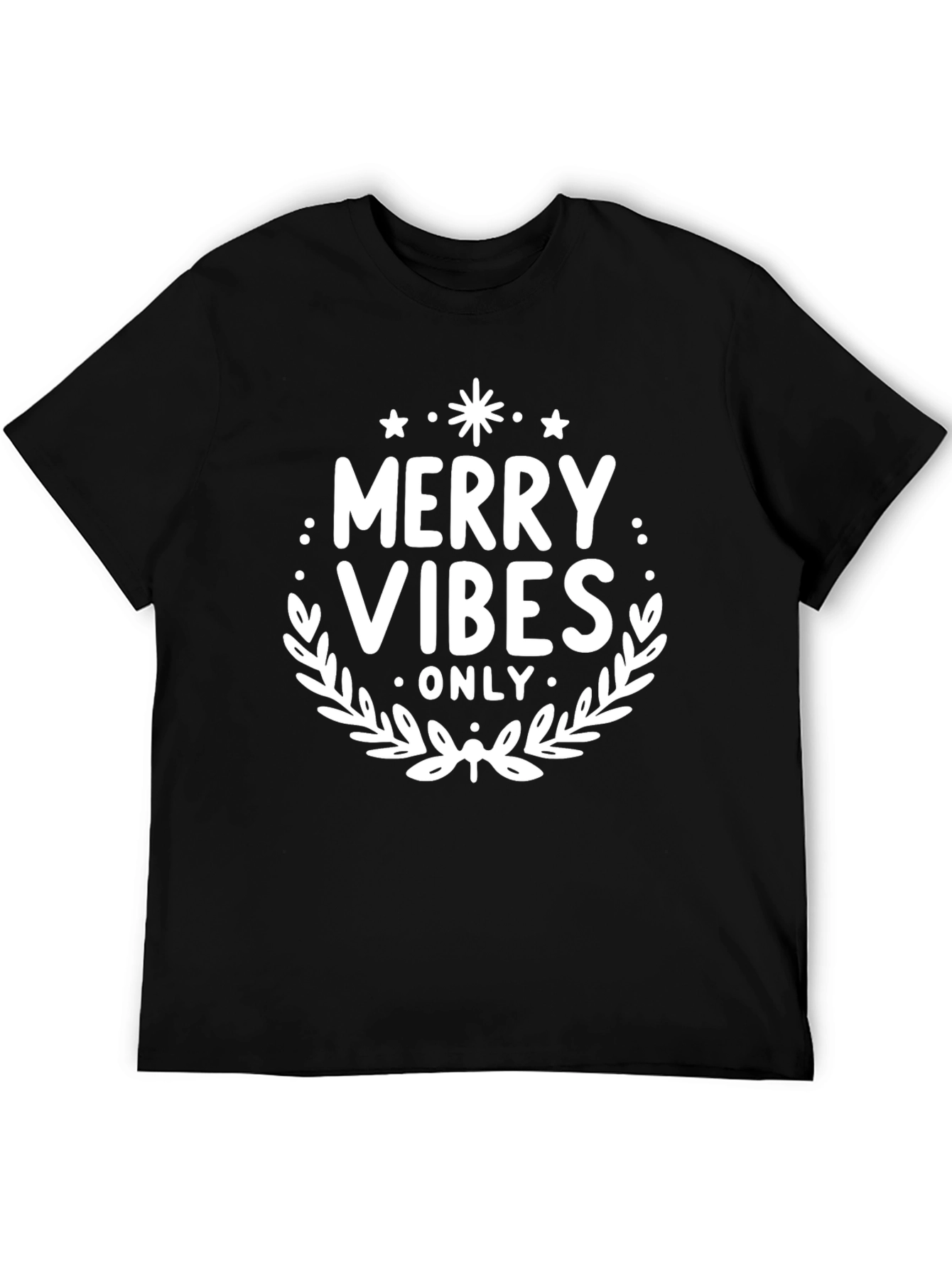 Merry Vibes Only Black T-Shirt