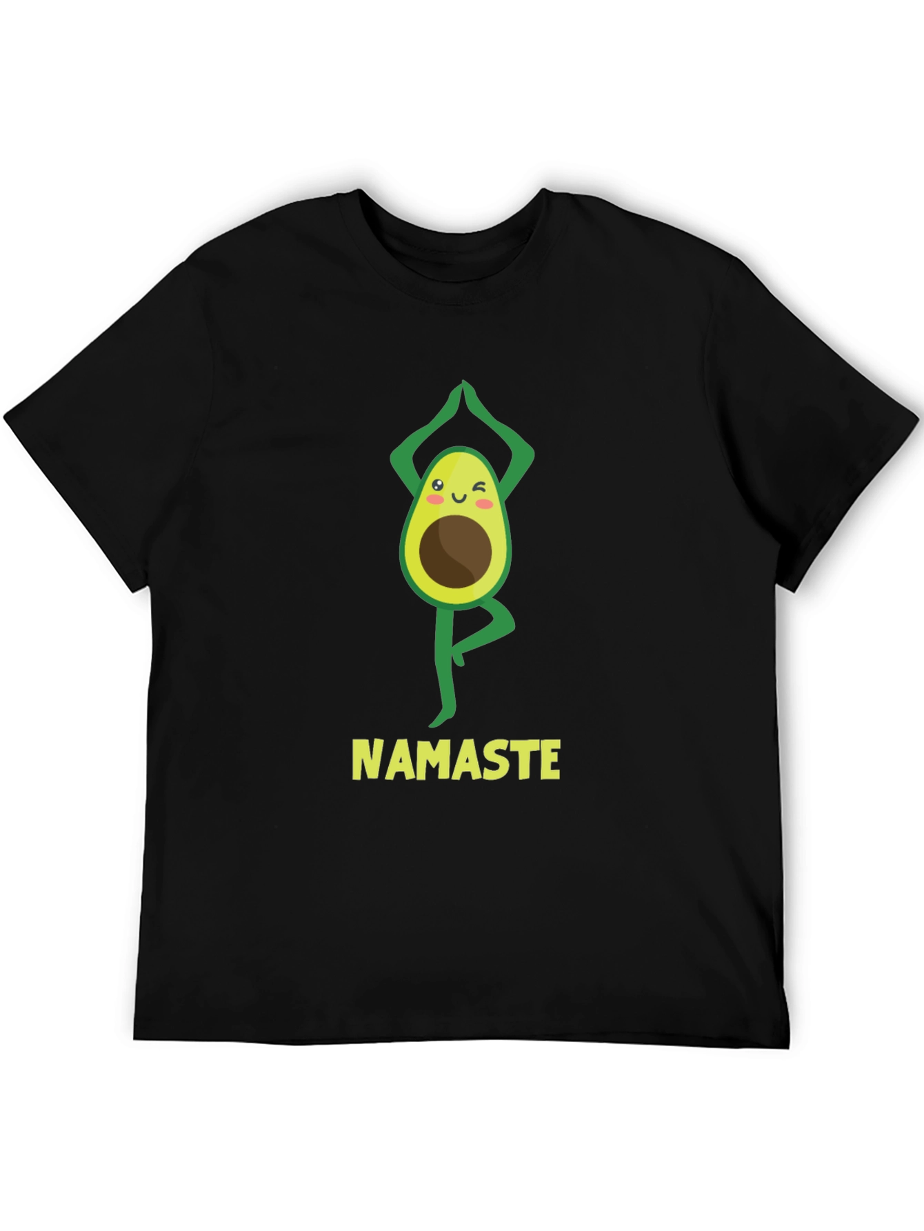 Namaste Avocado Yoga Black T-Shirt