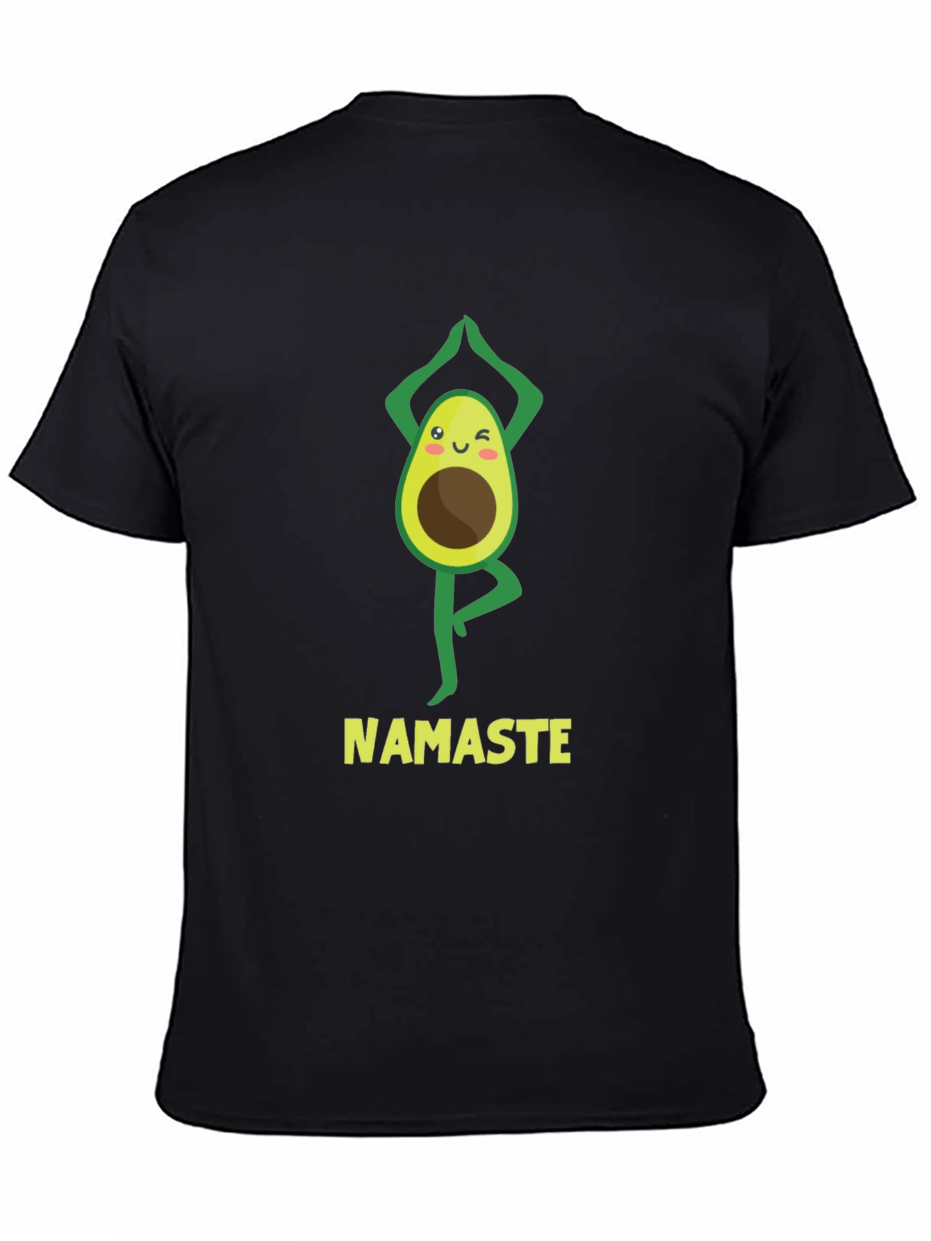 Namaste Avocado Yoga Black T-Shirt