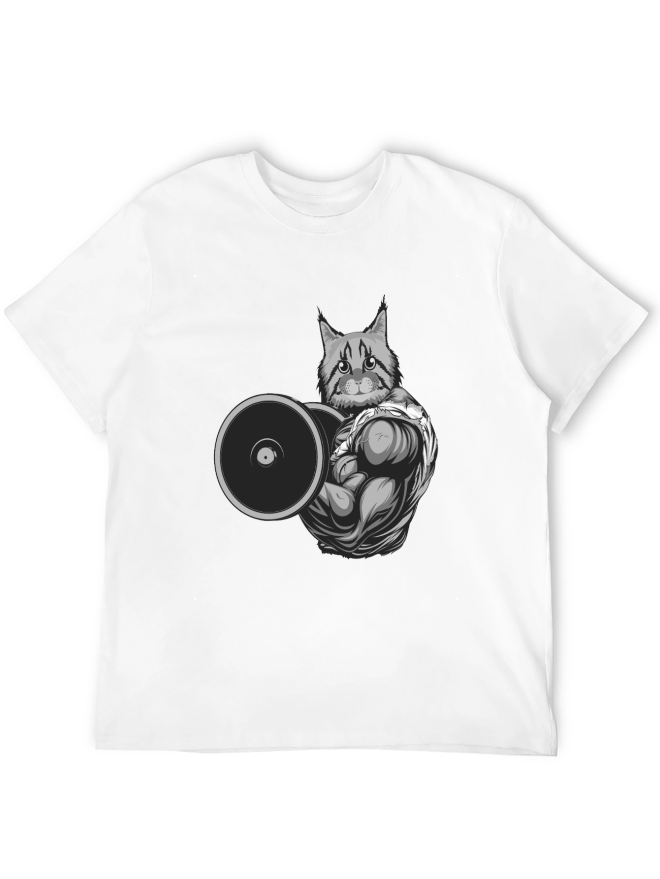 Cat Lifting Weights T-Shirt
