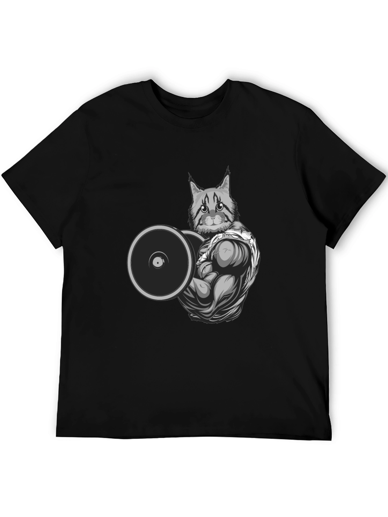 Cat Lifting Weights T-Shirt
