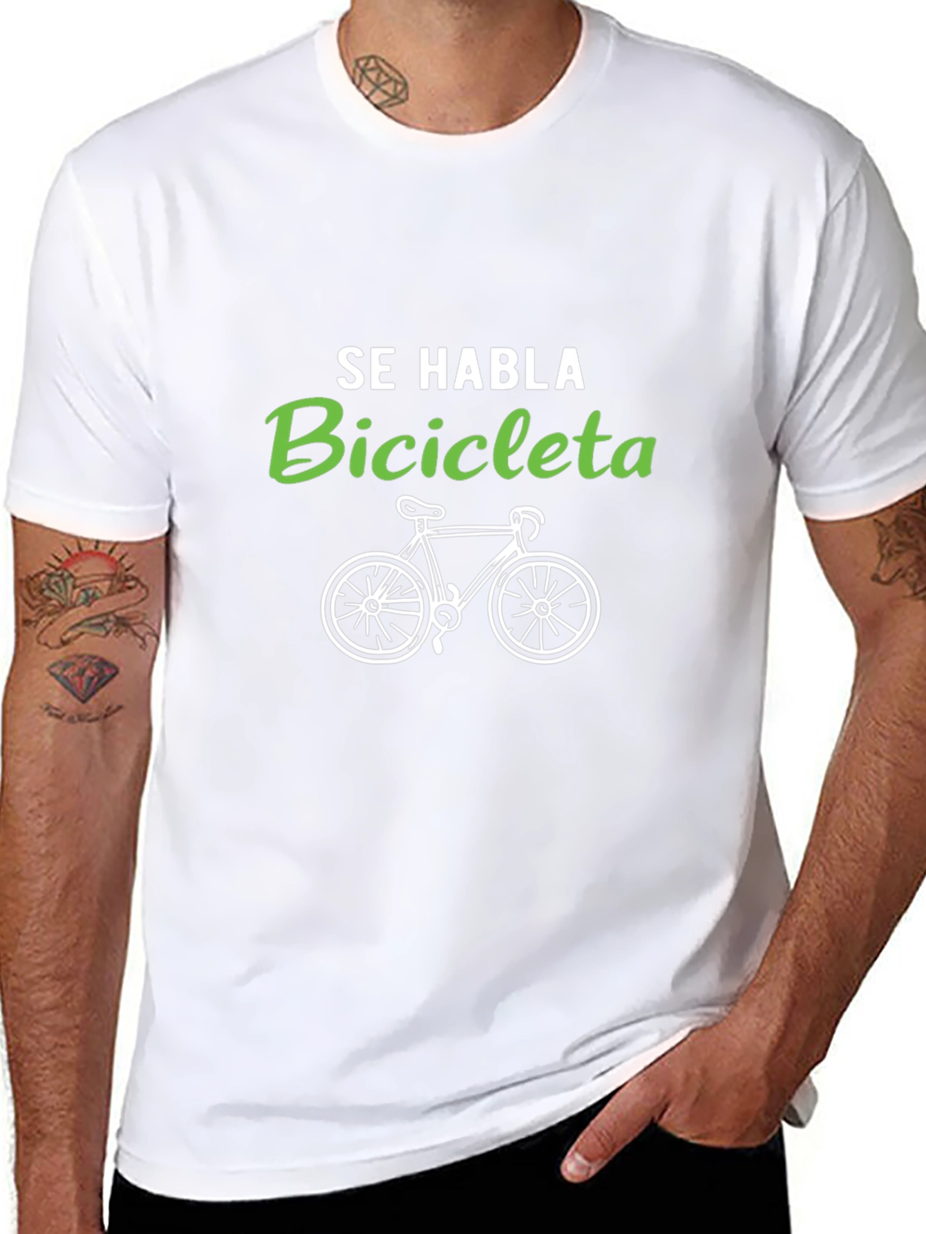 Se Habla Bicicleta Graphic T-Shirt - Cycling Fan Tee