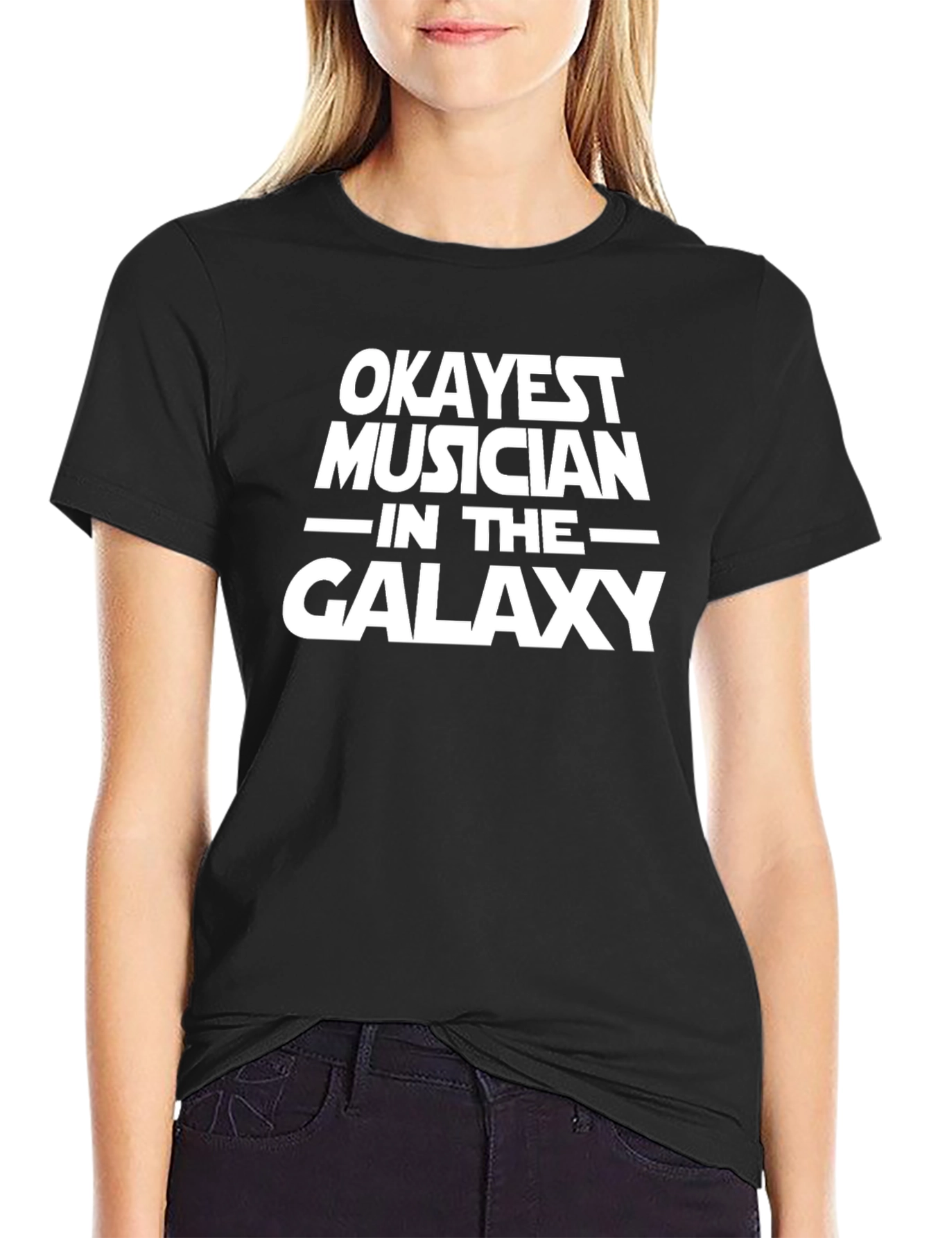 Okayest Musician in the Galaxy Black T-Shirt