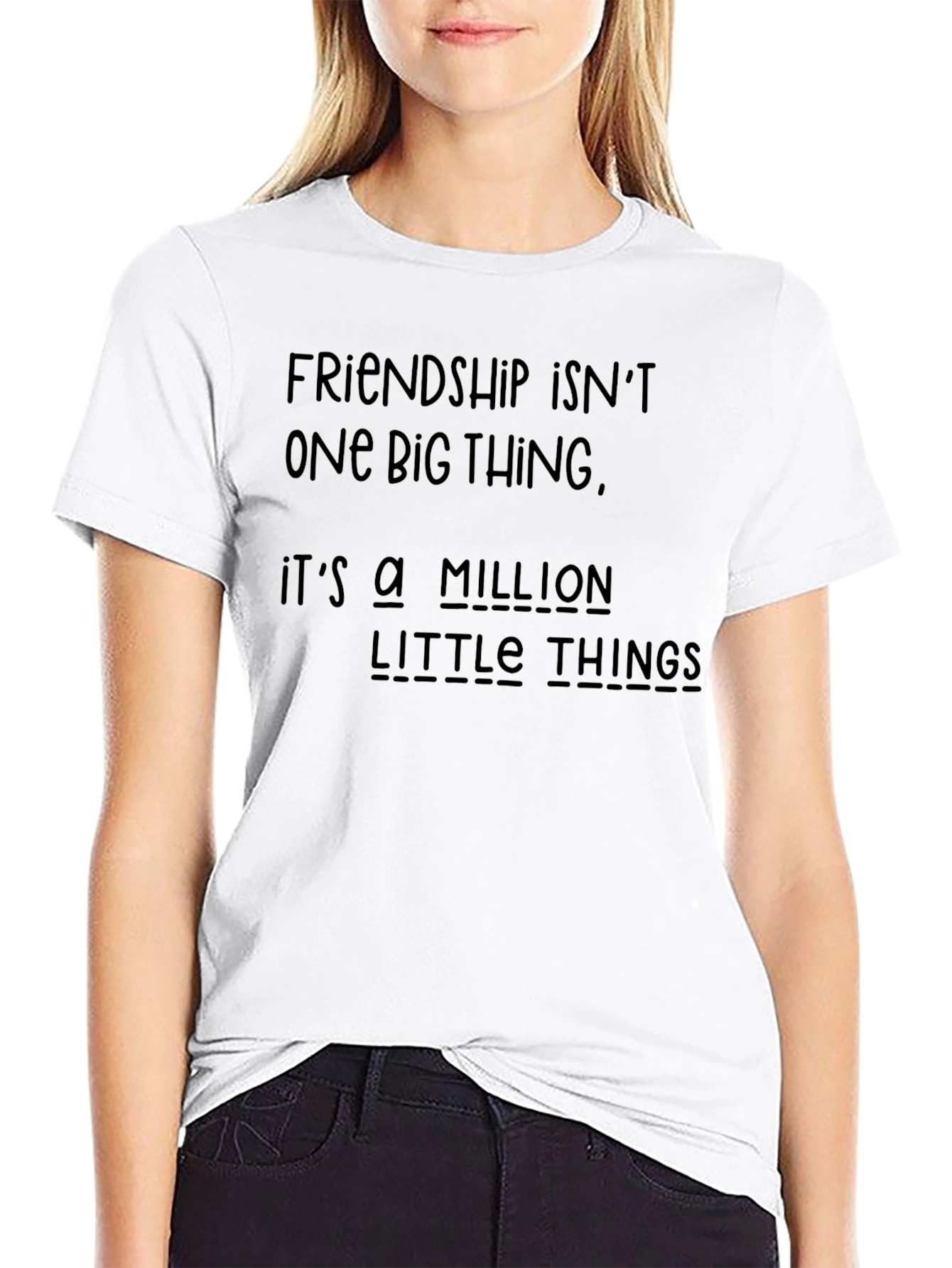 Friendship Saying Black T-Shirt