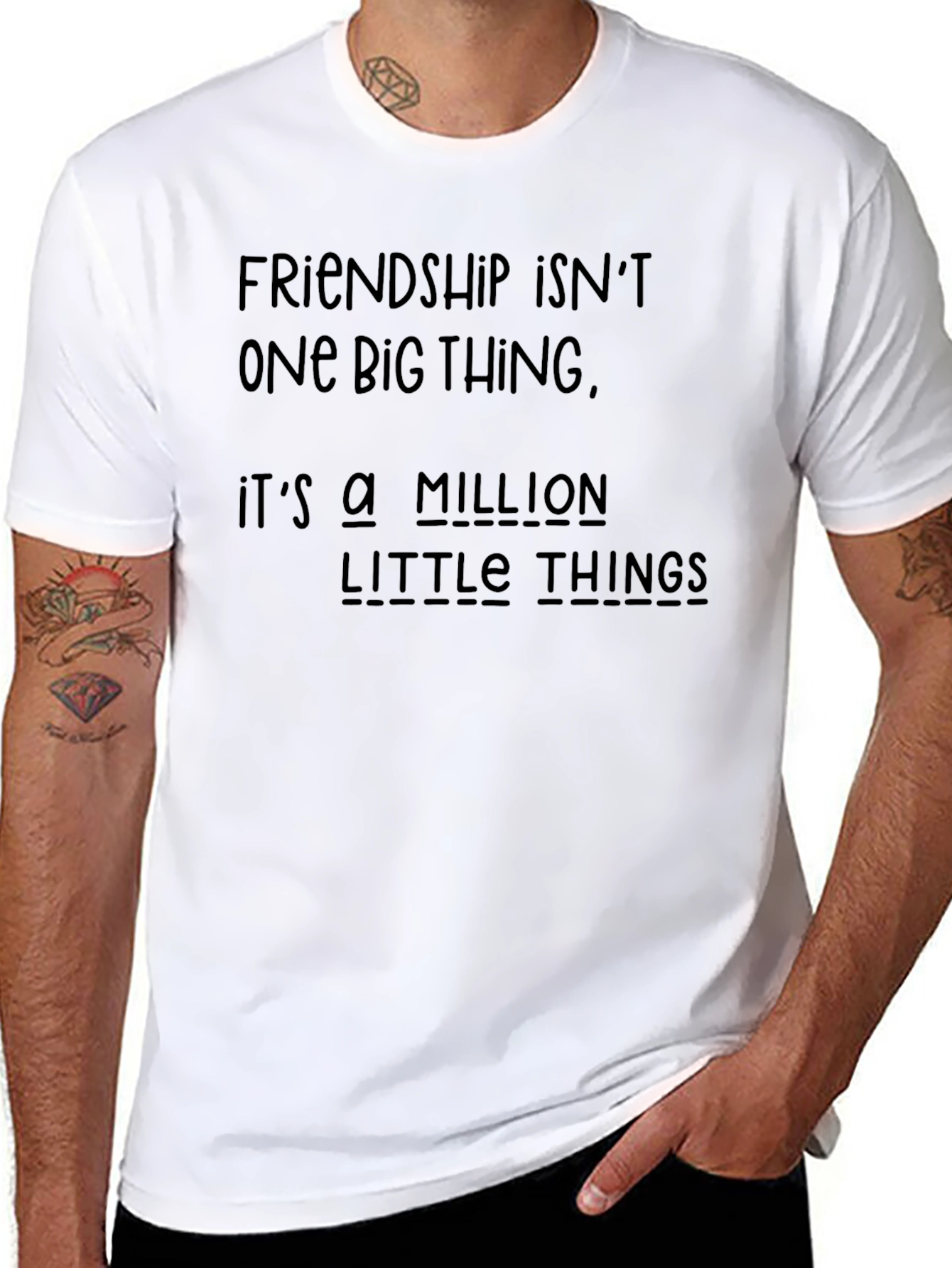 Friendship Saying Black T-Shirt