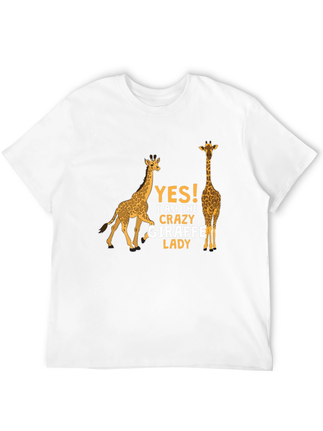 Crazy Giraffe Lady T-Shirt - Black