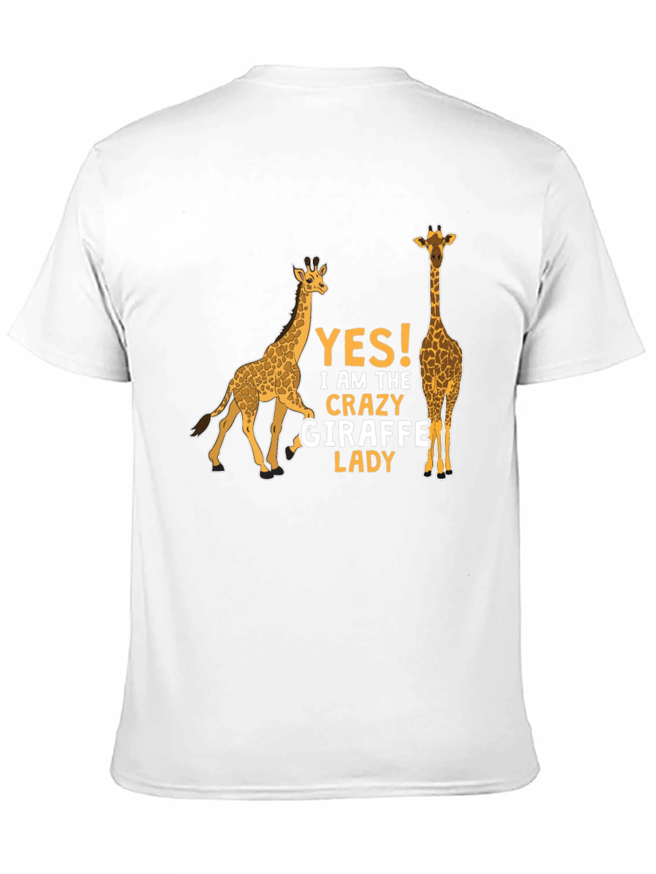 Crazy Giraffe Lady T-Shirt - Black