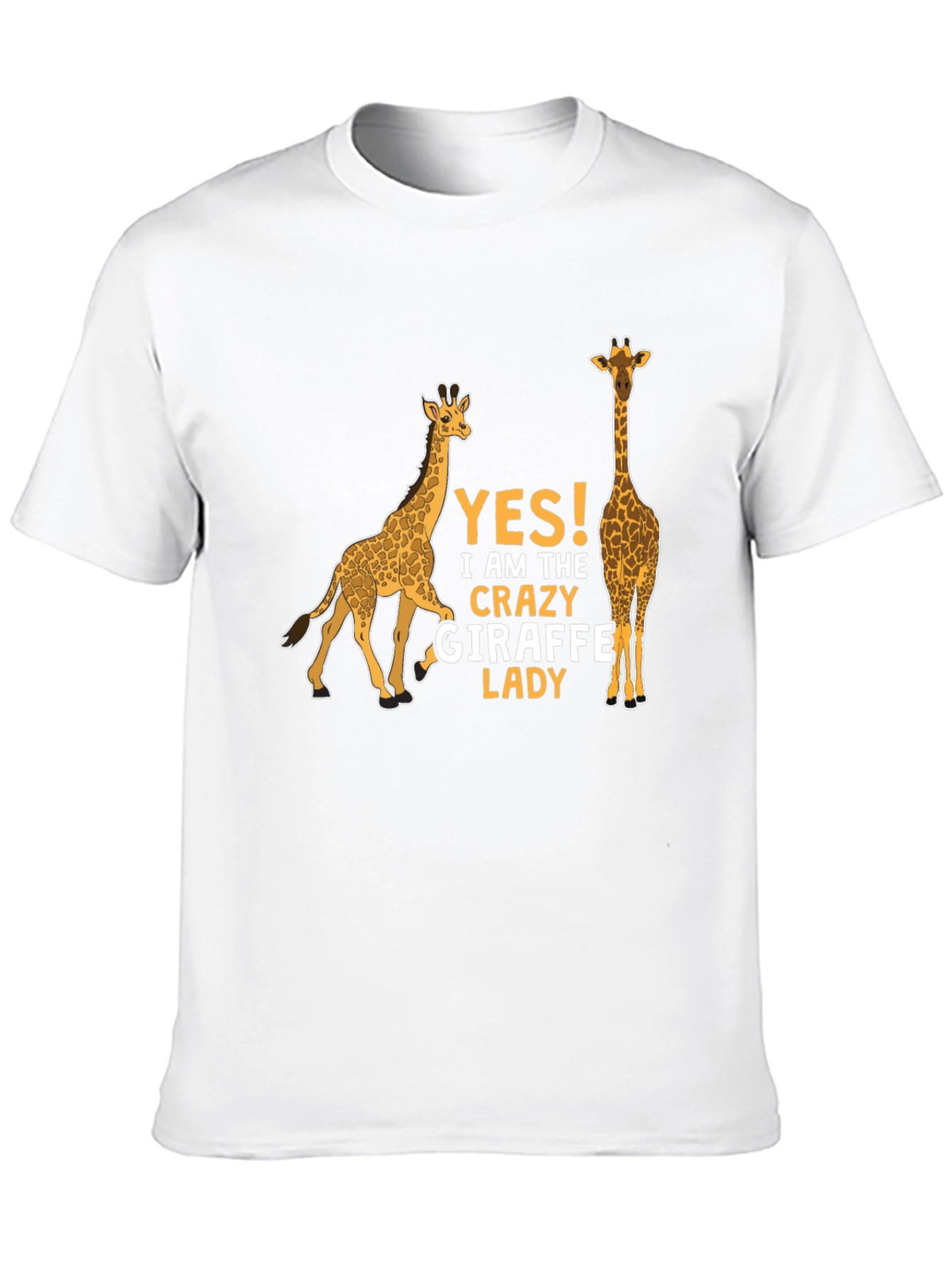 Crazy Giraffe Lady T-Shirt - Black