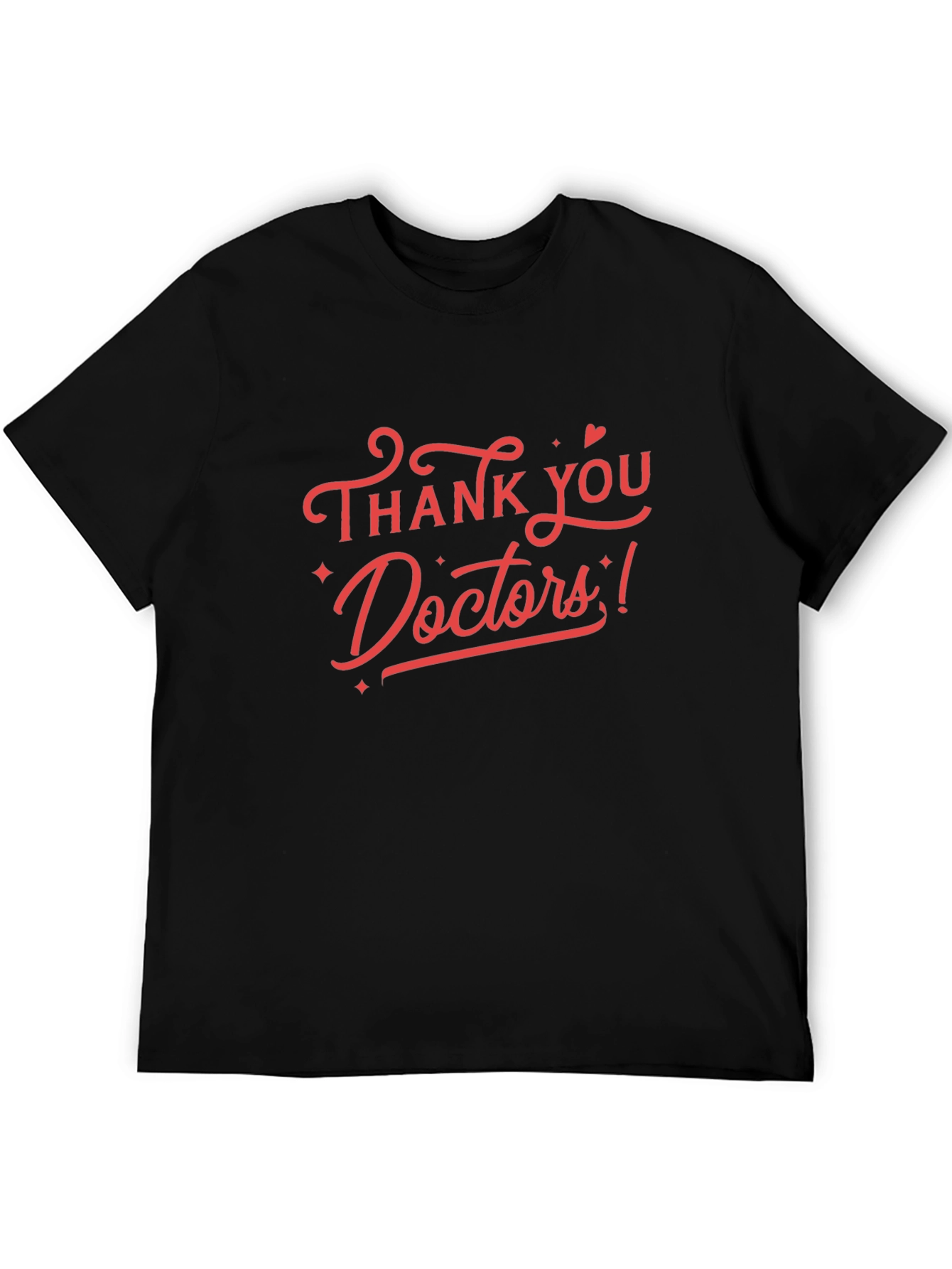 Thank You Doctors Black Tee