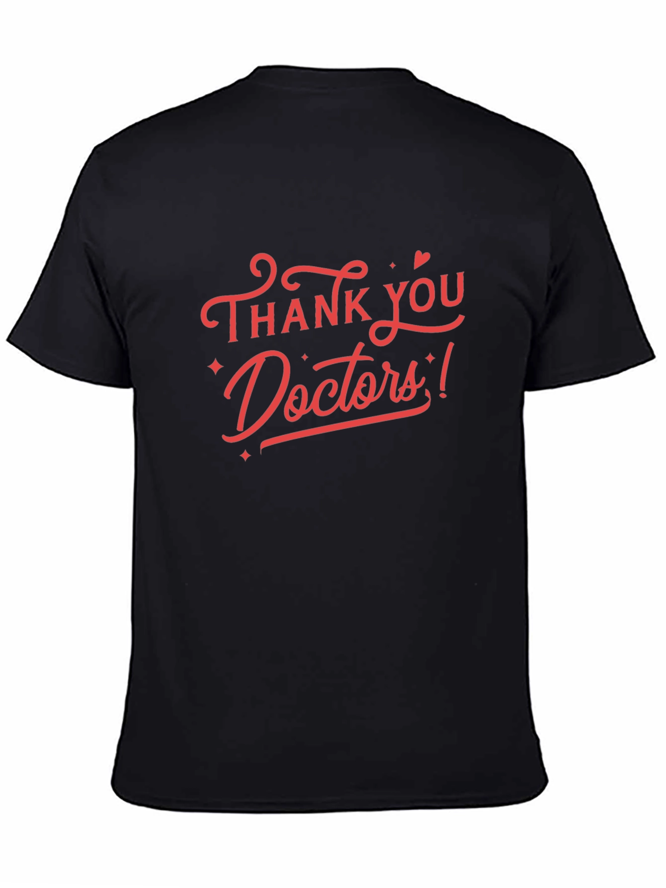 Thank You Doctors Black Tee