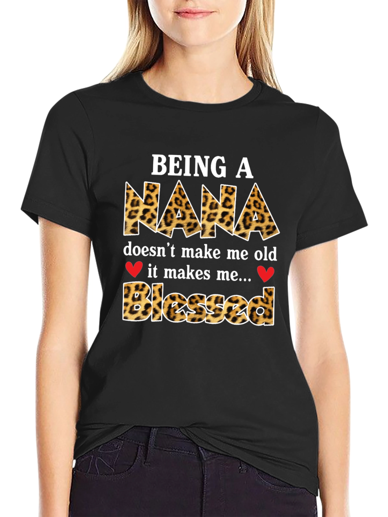 Leopard Print Nana Blessed T-Shirt