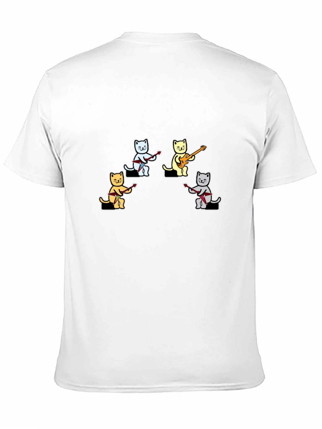 Cat Band Graphic T-Shirt - Cool Music Lover Tee