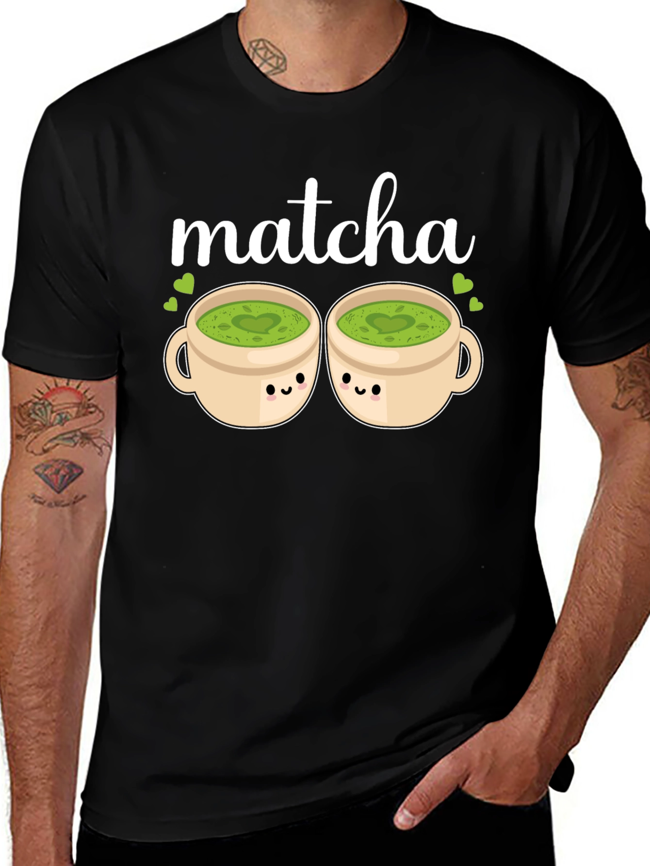 Matcha Lovers Tee: Kawaii Cups Graphic T-Shirt