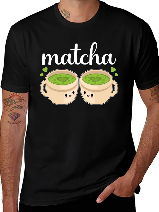 Matcha Lovers Tee: Kawaii Cups Graphic T-Shirt