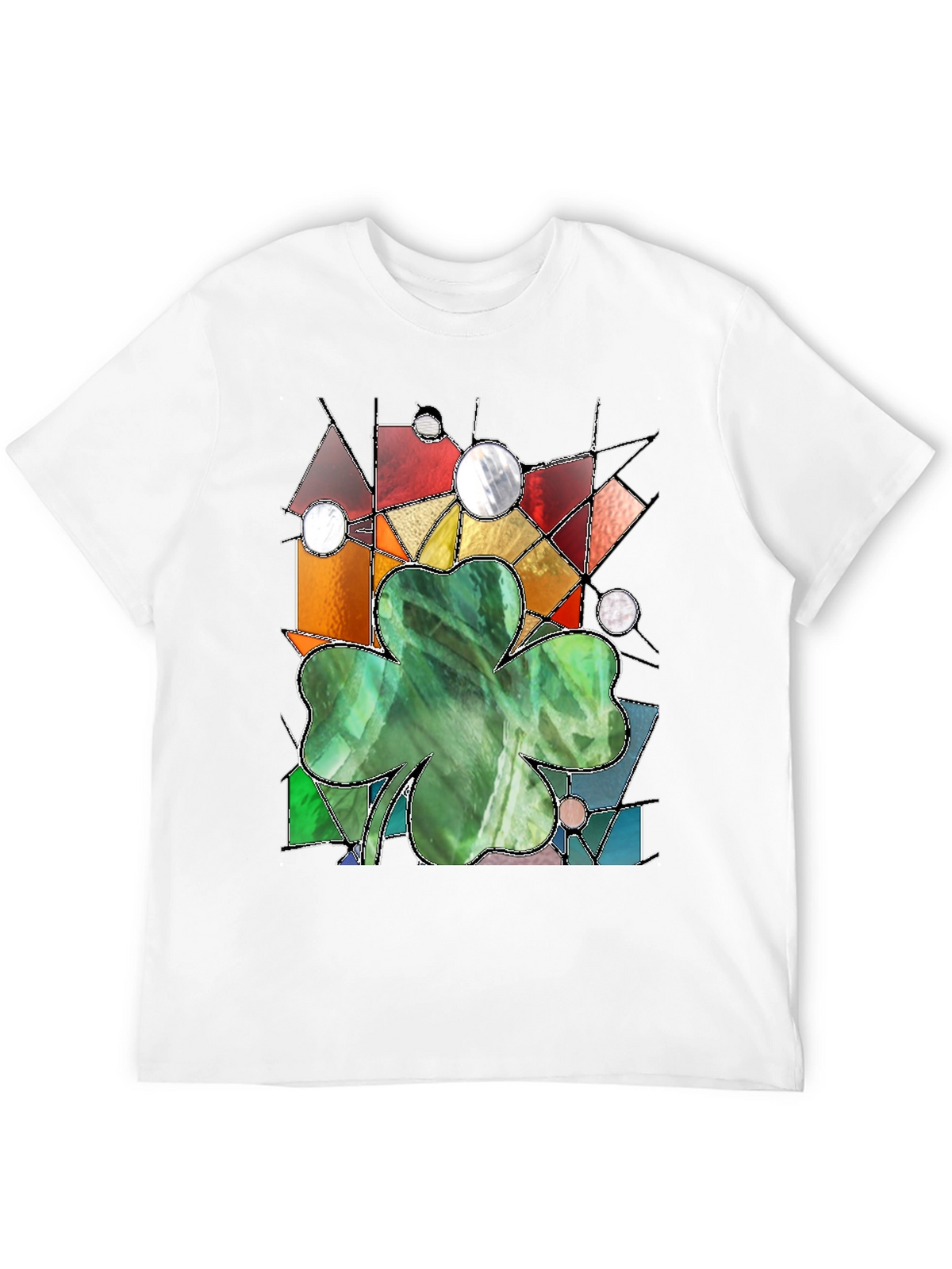 Stained Glass Clover Graphic Tee