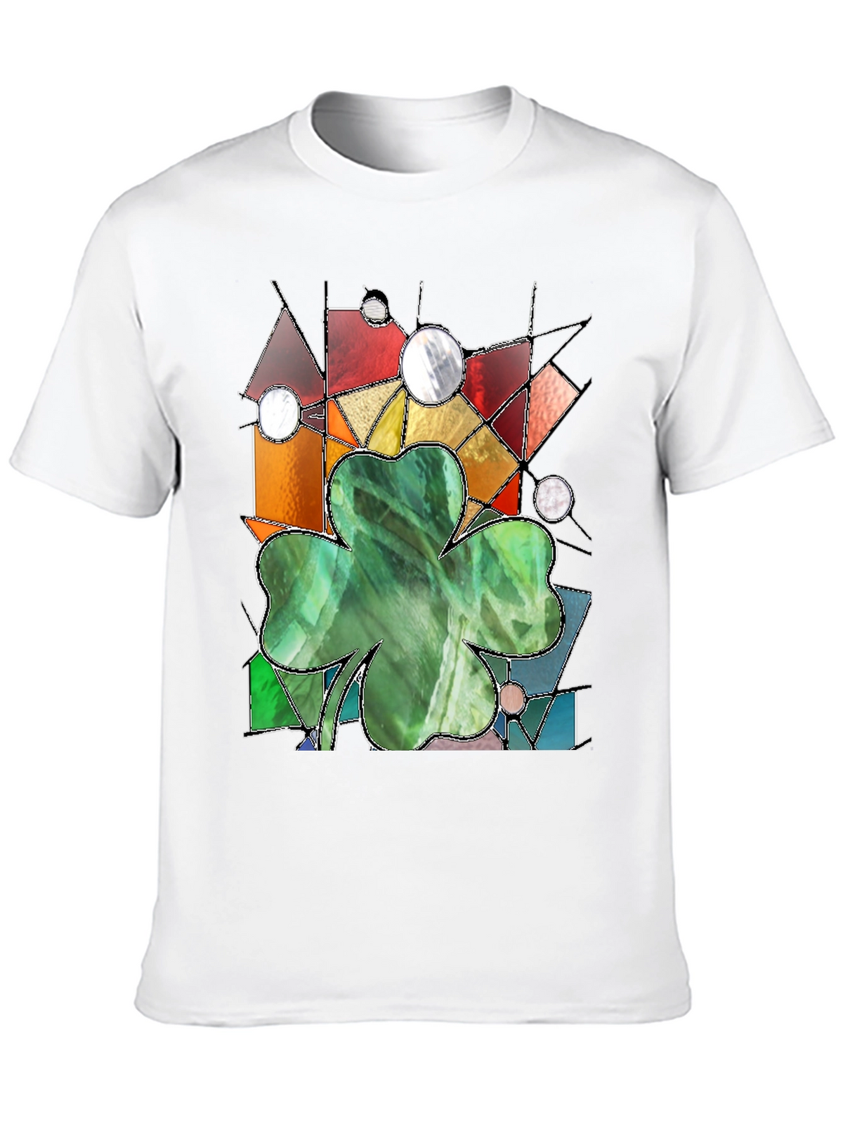 Stained Glass Clover Graphic Tee