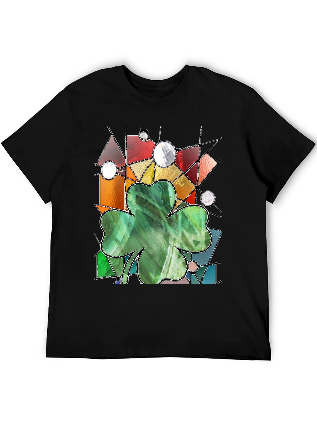 Stained Glass Clover Graphic Tee