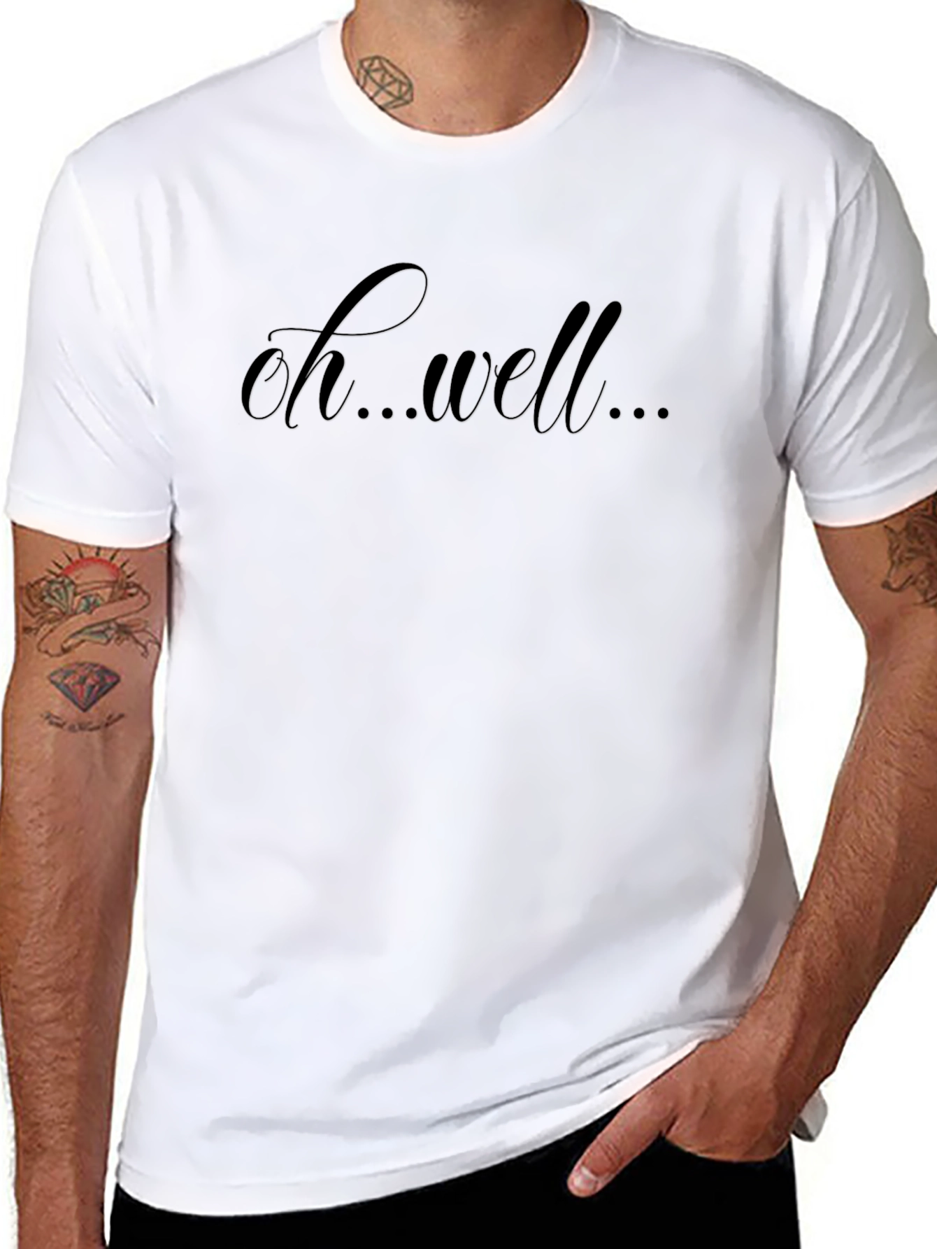 Oh Well Black Graphic Tee