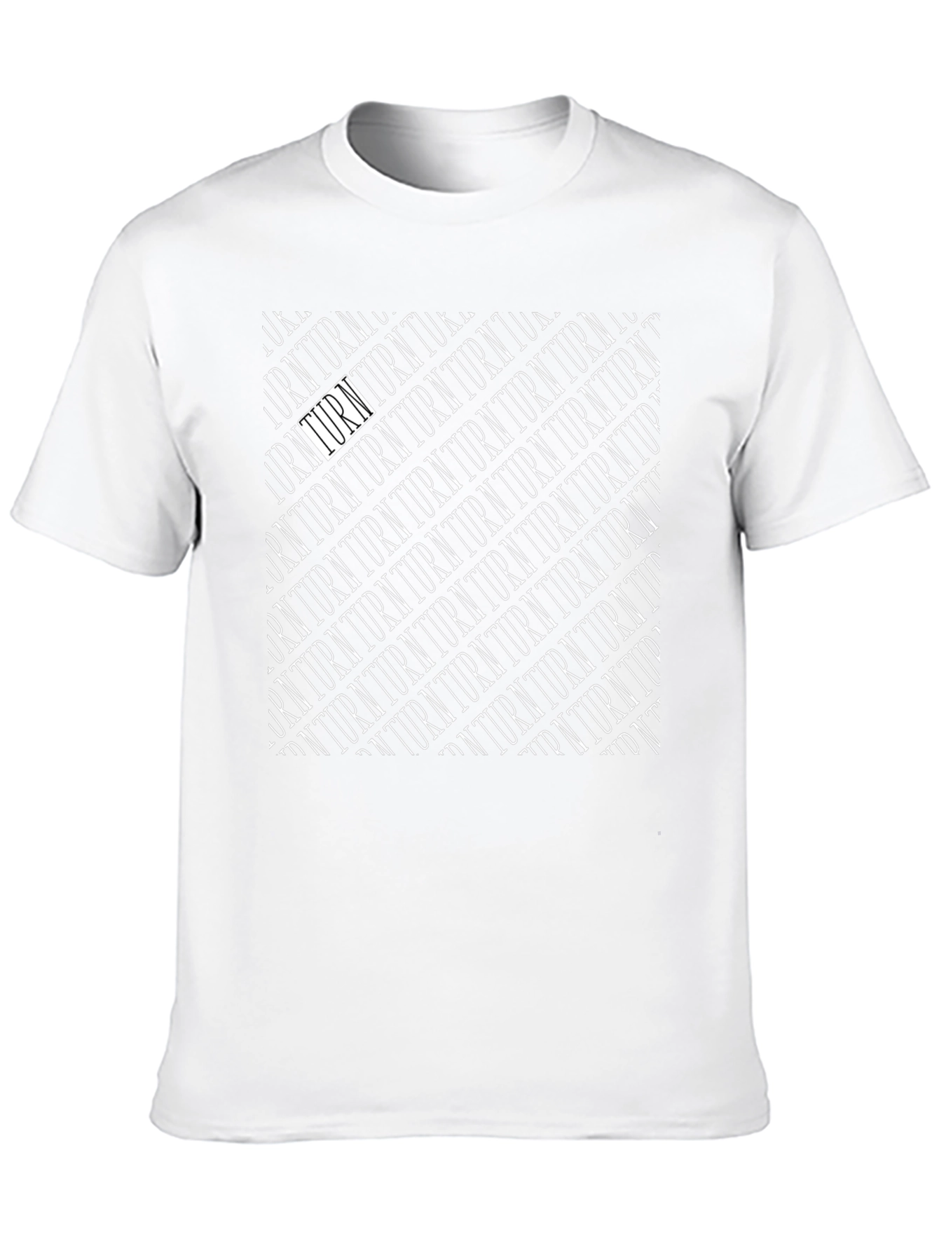 Modern Turn Pattern Black Graphic T-Shirt