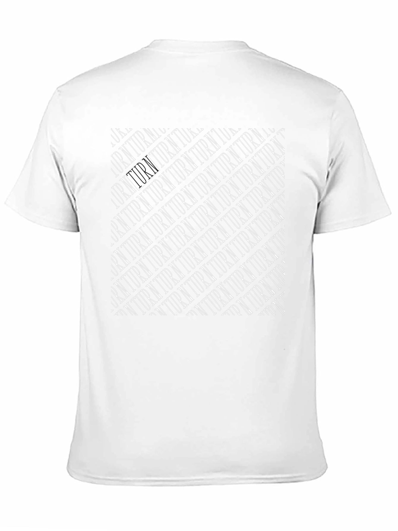 Modern Turn Pattern Black Graphic T-Shirt