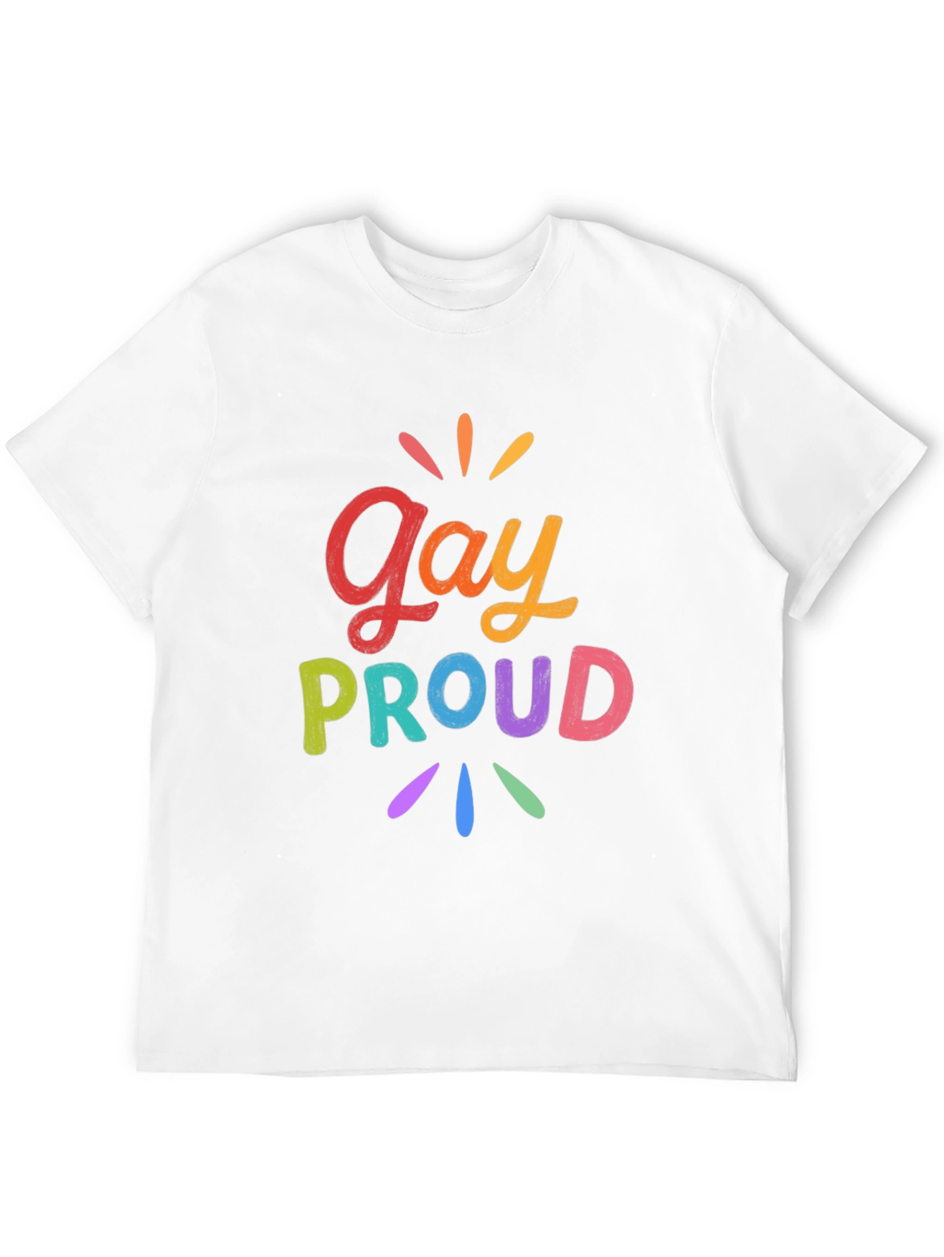 Gay Proud Rainbow Graphic Tee - Black