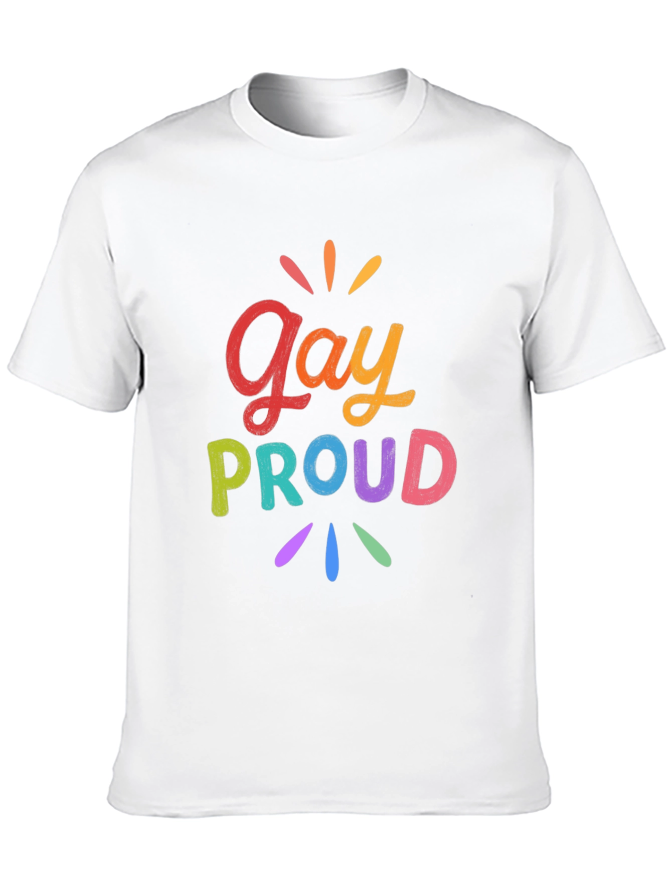 Gay Proud Rainbow Graphic Tee - Black