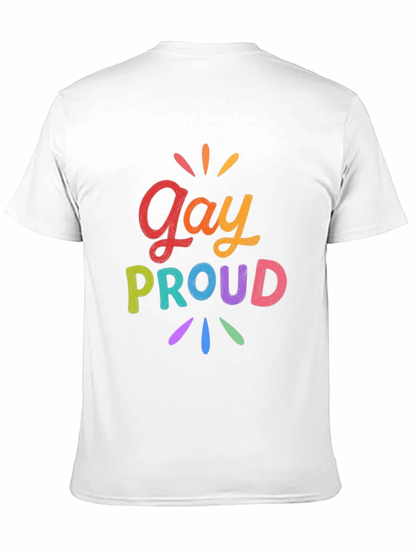 Gay Proud Rainbow Graphic Tee - Black