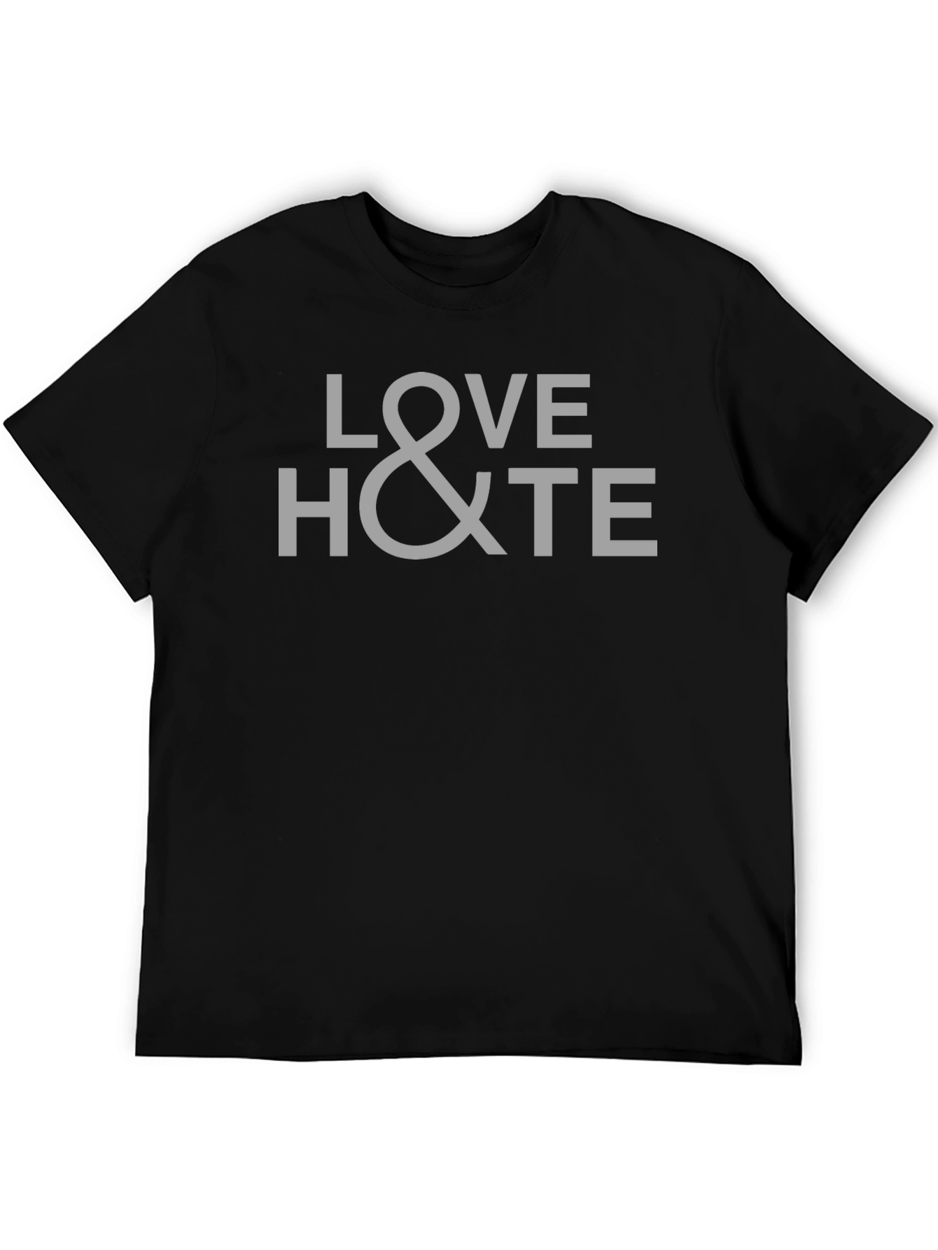 Love & Hate Graphic T-Shirt - Black