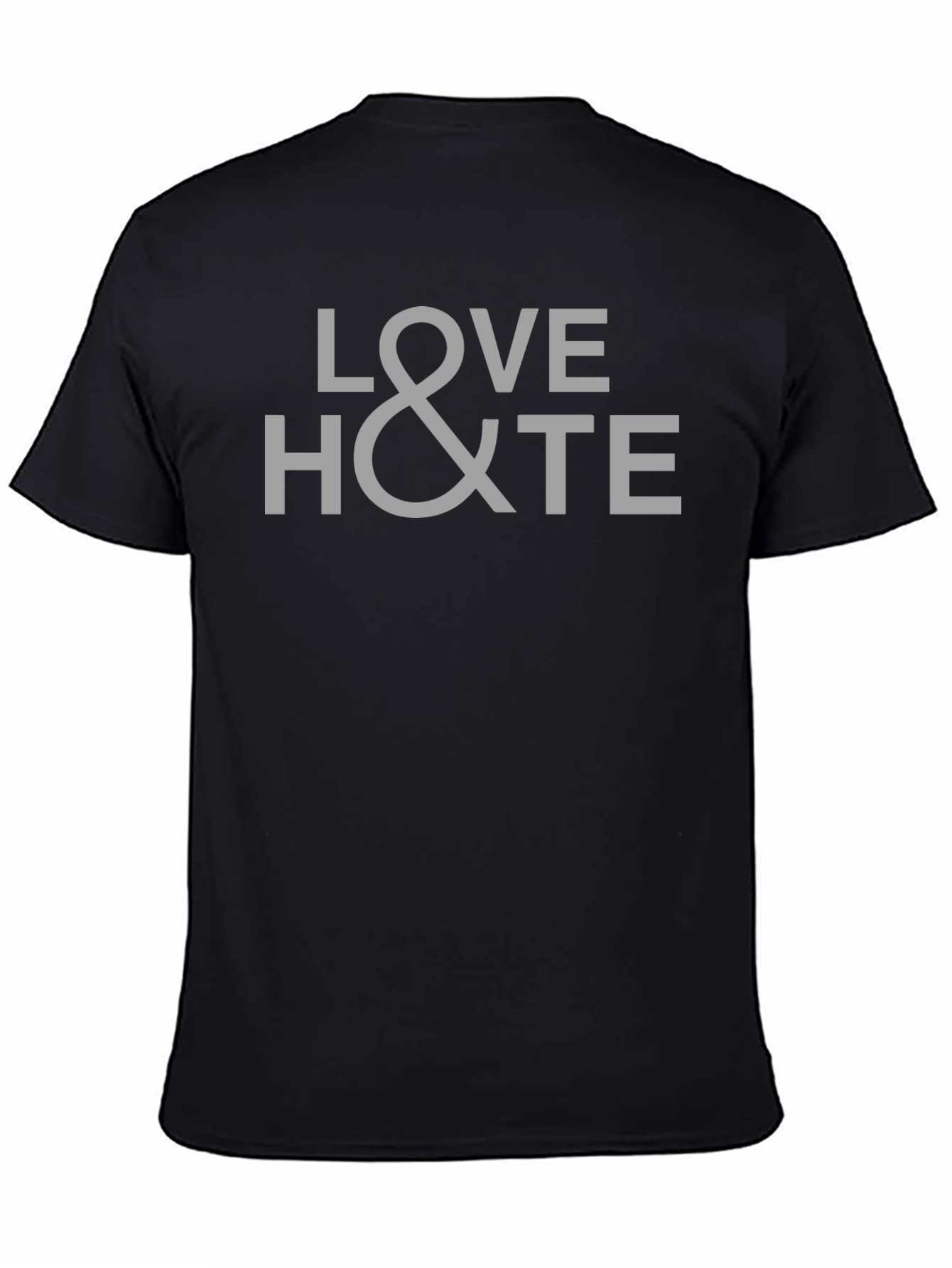 Love & Hate Graphic T-Shirt - Black