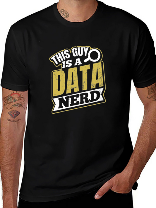 Data Nerd Graphic T-Shirt - Black Cotton Tee