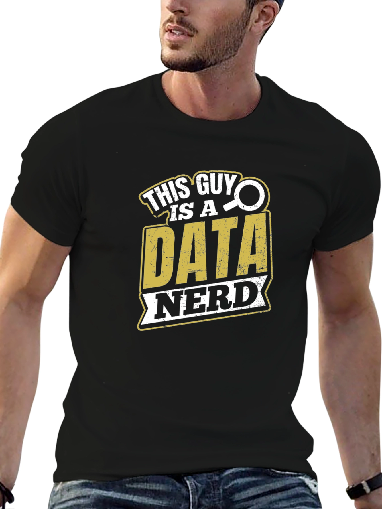 Data Nerd Graphic T-Shirt - Black Cotton Tee