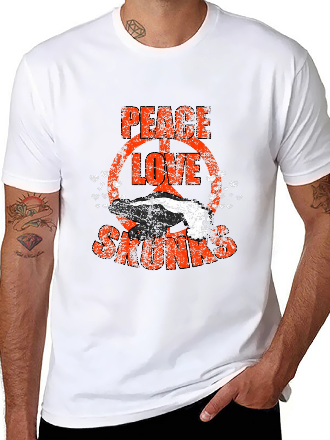 Peace Love Skunks Graphic Tee