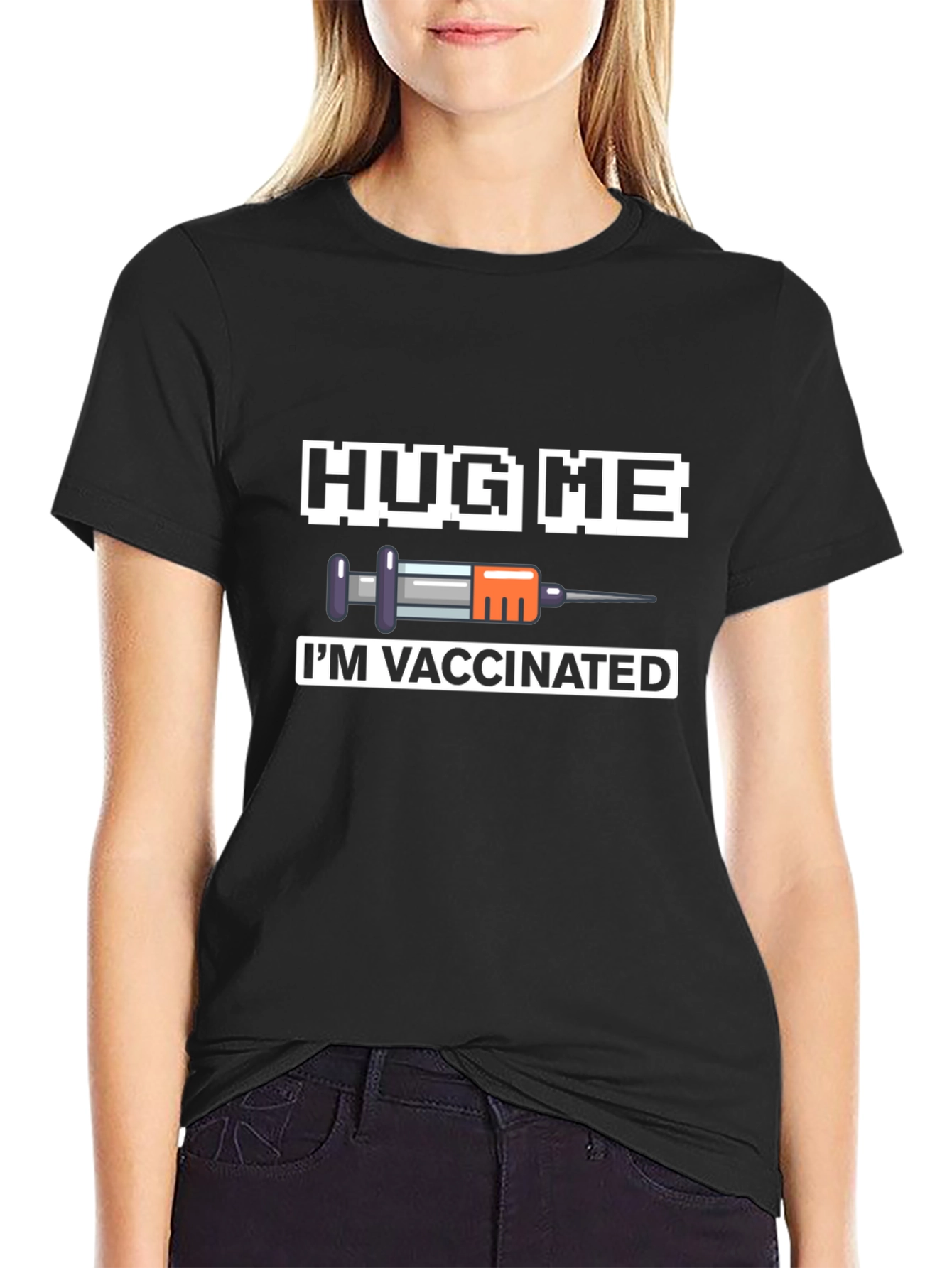 Hug Me Im Vaccinated Graphic Tee