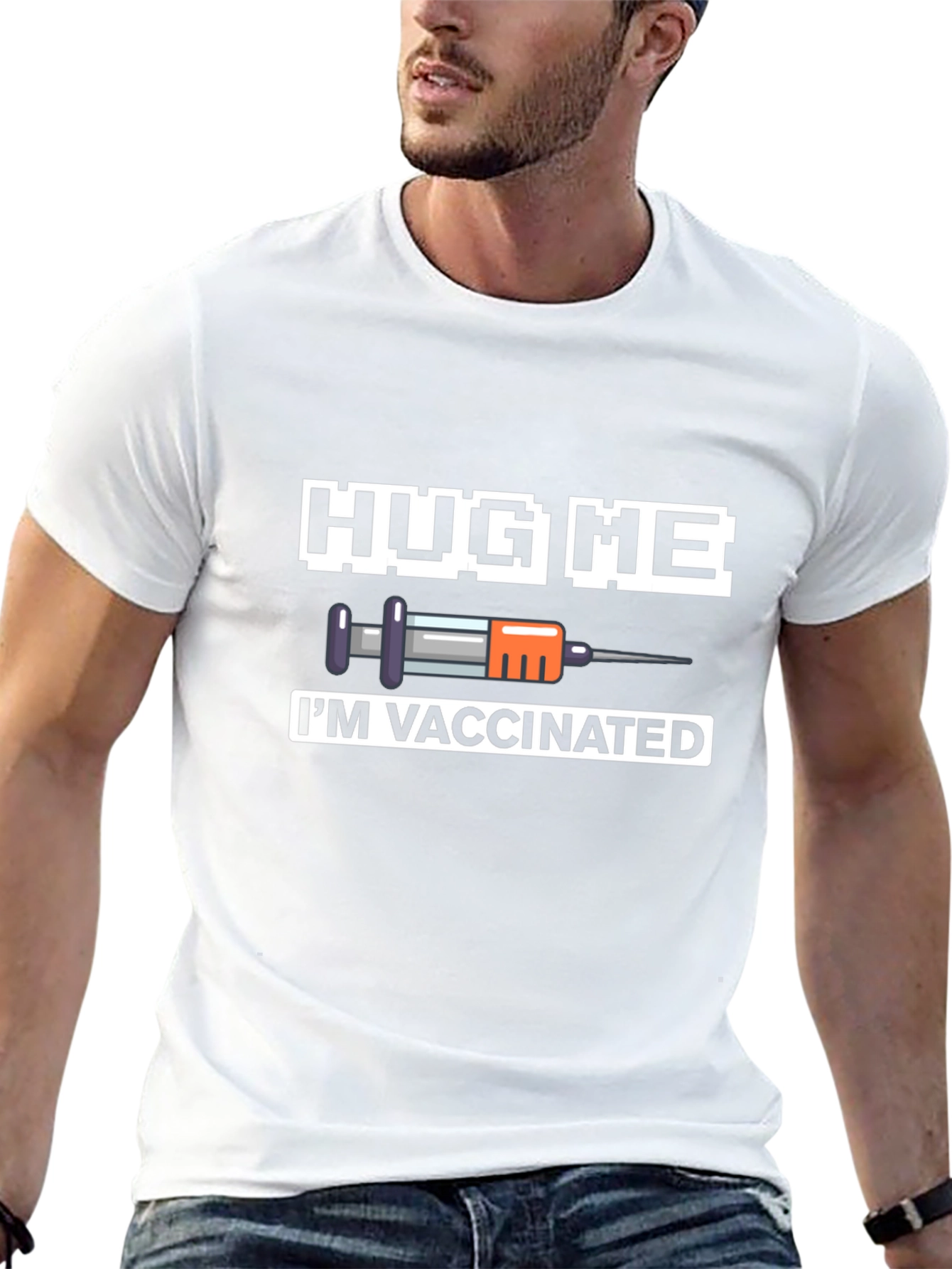 Hug Me Im Vaccinated Graphic Tee
