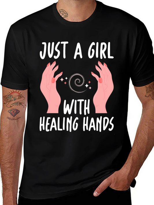 Healing Hands Graphic T-Shirt - Empowering Design