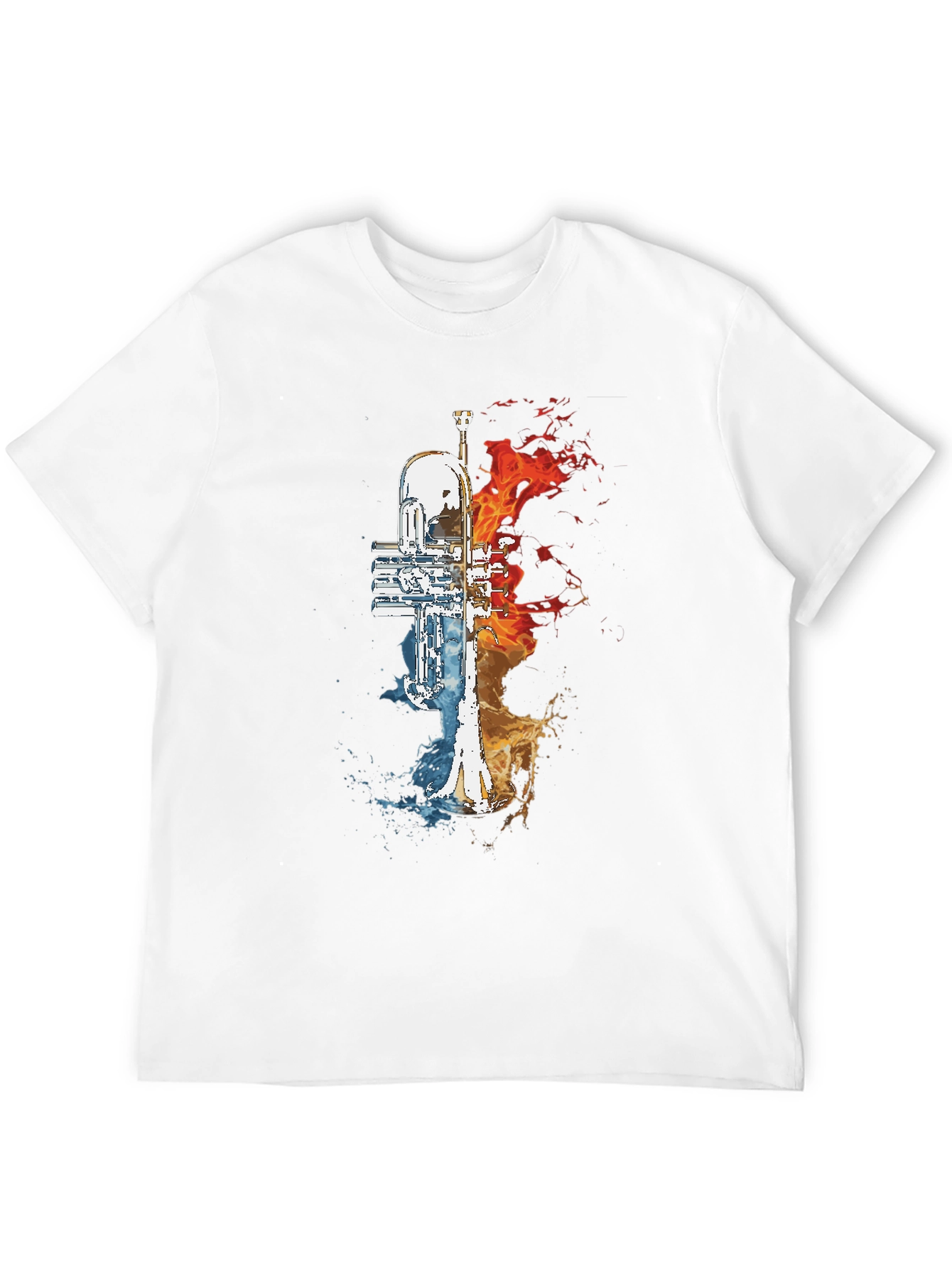 Fire and Water Trumpet Graphic Tee