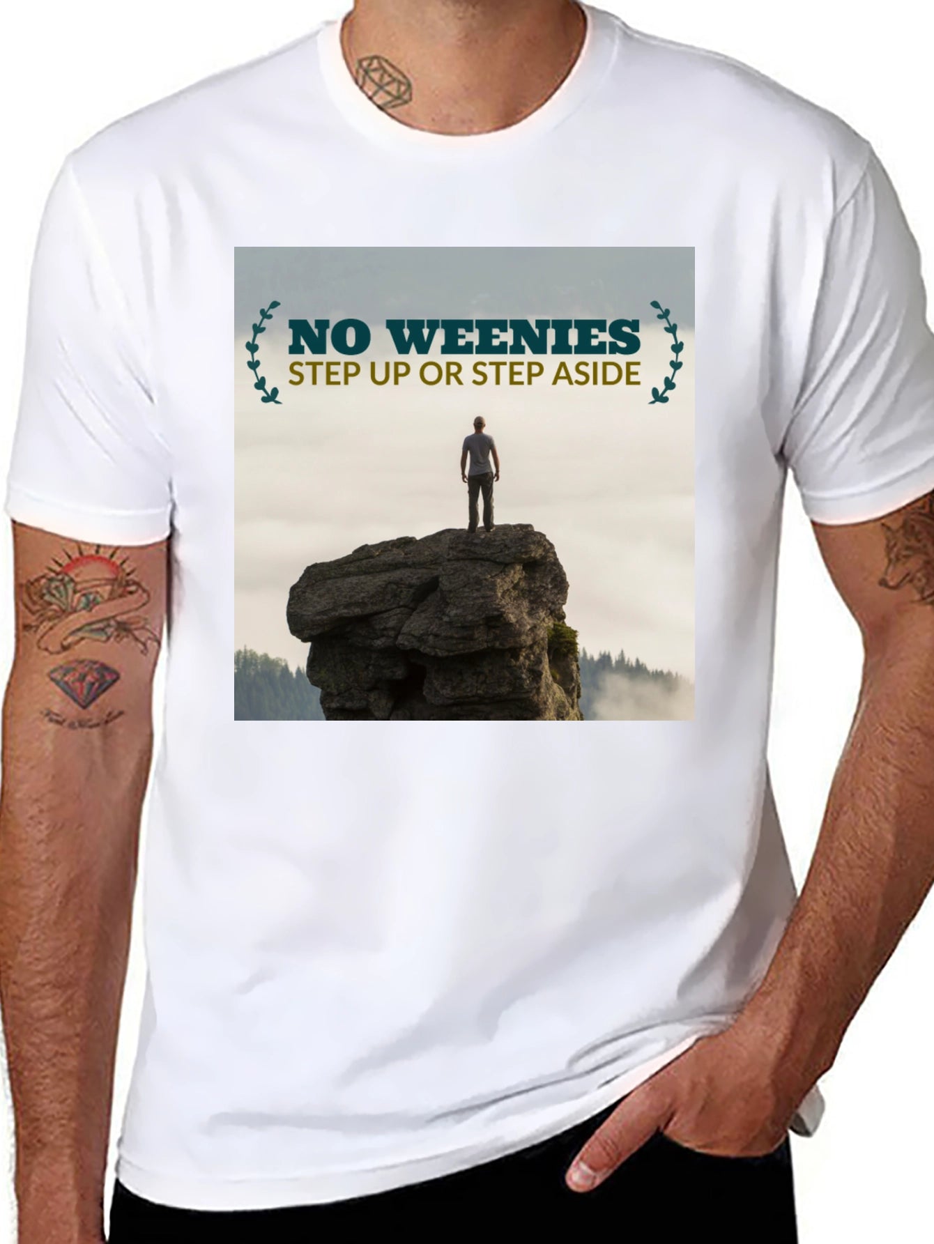 Motivational T-Shirt: No Weenies Step Up!