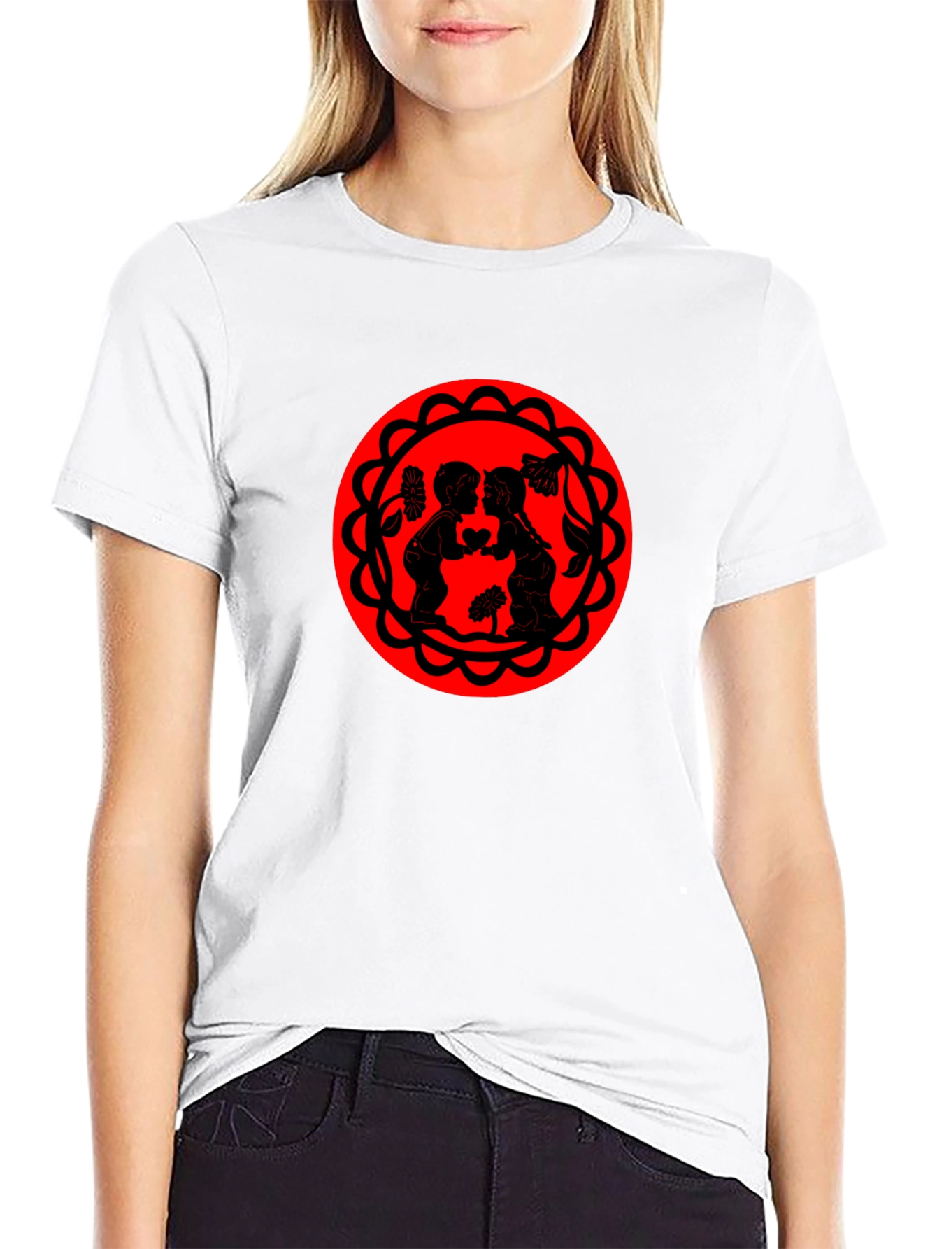 Kissing Silhouette Graphic Tee
